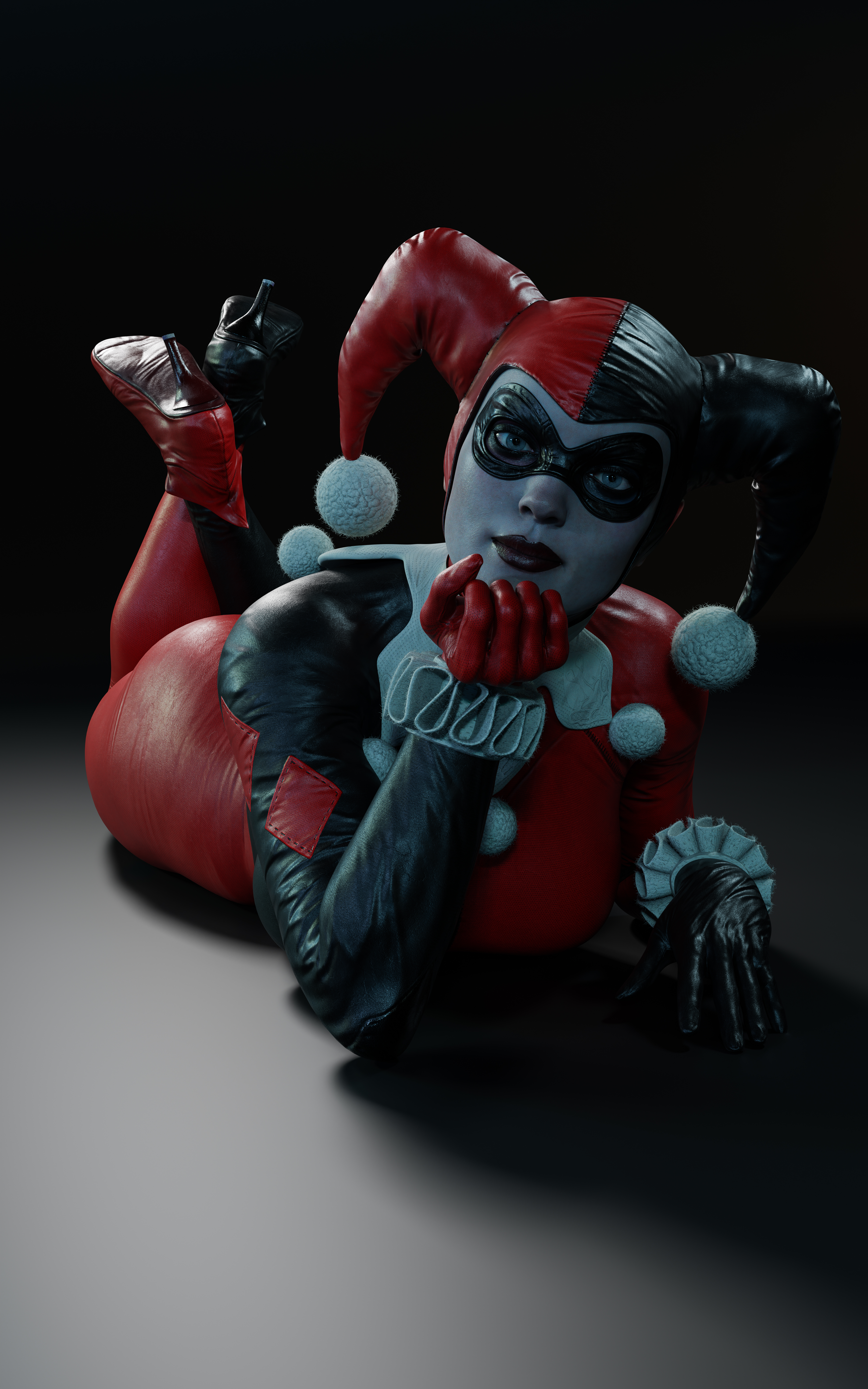 1girls, 3d, batman (series), big ass, big breasts, big thighs, breasts, curvaceous, curvy, curvy figure, dc, dc comics, digital media (artwork), female, harleen quinzel, harley quinn, harley quinn (classic), hips, hourglass figure, huge ass, huge breasts, huge thighs, large ass, large breasts, large thighs, legs, light skin, light-skinned female, mature, mature female, slim waist, srpoolstrange, thick, thick hips, thick legs, thick thighs, thighs, voluptuous, waist, wide hips, wide thighs