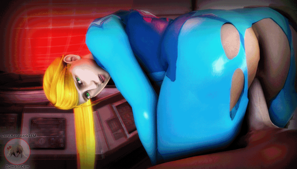 3d, ahe gao, animated, ass, bent over, bimbo, blonde hair, bodysuit, bouncing ass, clothed female nude male, female, from behind, gif, green eyes, hair, indoors, long hair, looking back, lordaardvark, male, metroid, nintendo, open mouth, penis, pussy, samus aran, sex, skin tight, source filmmaker, torn bodysuit, torn clothes, vaginal penetration, veiny, veiny penis, zero suit, zero suit samus
