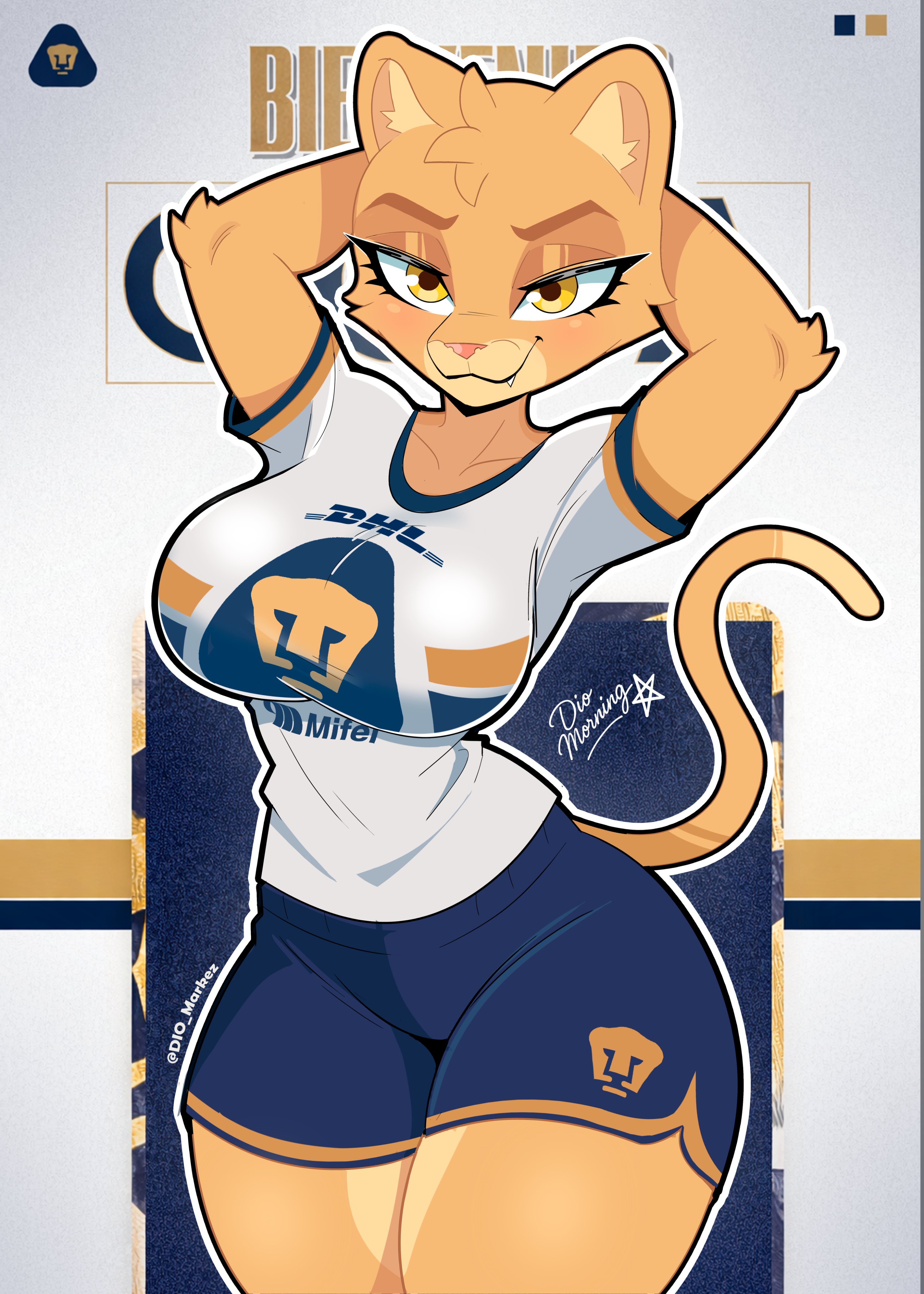 1girls, big breasts, breasts, dio morningstar, female, furry, furry female, goya (pumasmx)