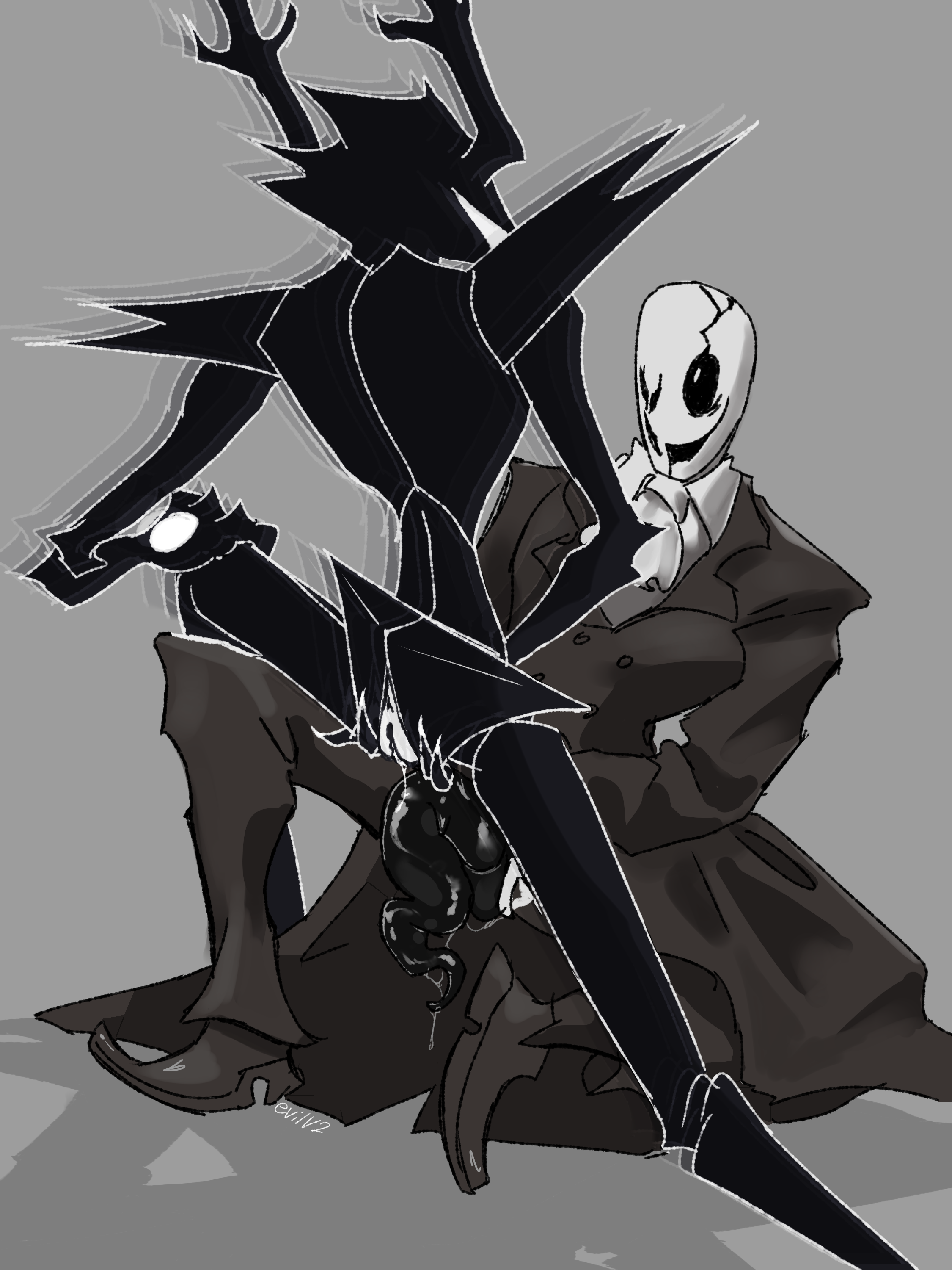 1boy1girl, armor, black armor, black clothing, clothed sex, deltarune, deltarune chapter 3, evilv2, gaster, imminent sex, mysteryman, pussy, roaring knight, self upload, spr mysteryman, straight, tagme, tentacle, tentacle penis, undertale (series), unusual penis