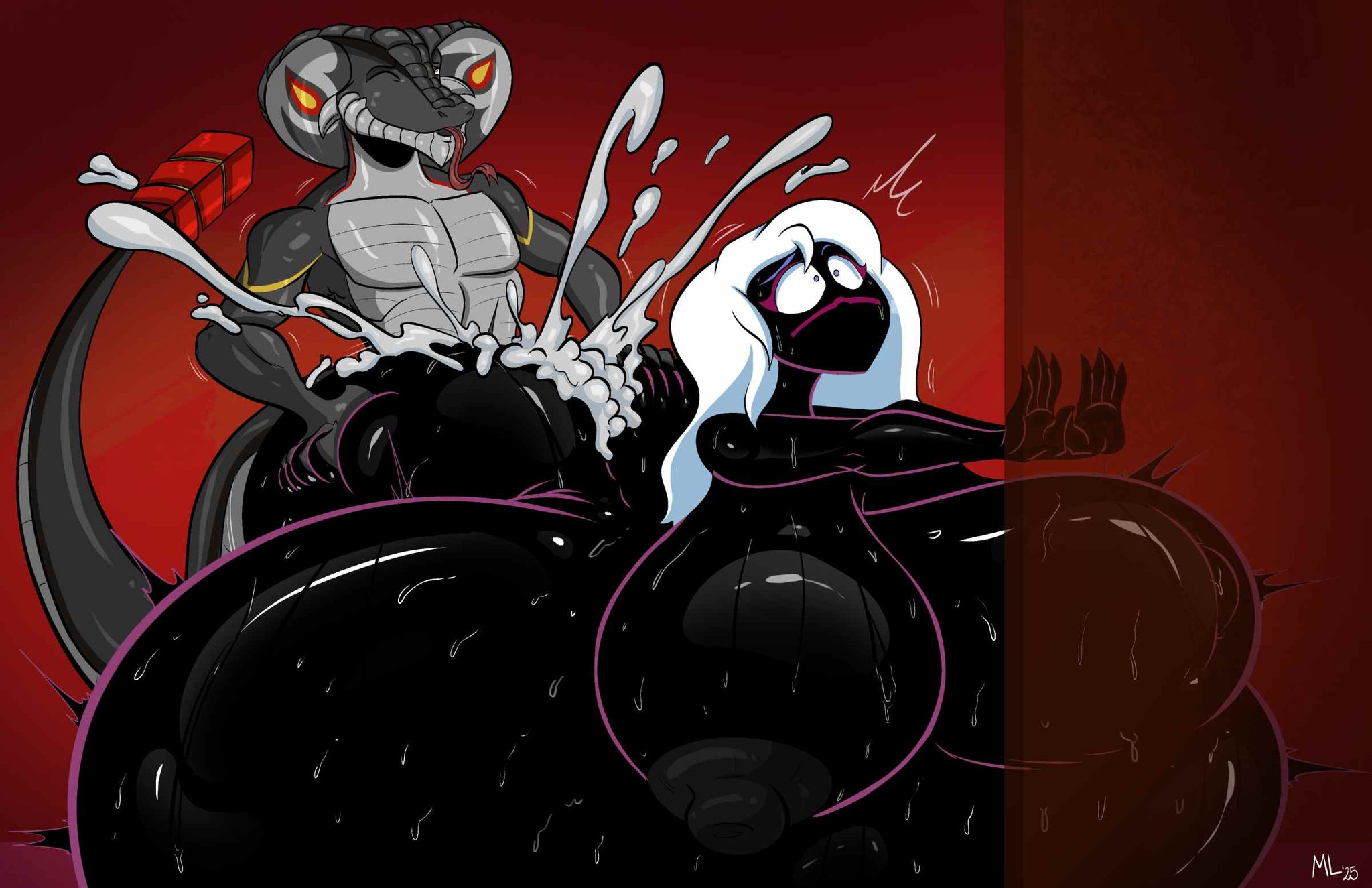 1boy, 1boy1girl, 1girls, alien, alien girl, alien humanoid, ameizing lewds, animal humanoid, anthro, ass, ass bigger than head, big ass, big breasts, big butt, big thighs, black body, black-skinned female, bloated belly, breasts, breasts bigger than head, bust, busty, chest, cum, cum in pussy, cum inflation, cum inside, cumflation, curvaceous, curvy, curvy figure, dark skin, dark-skinned female, digital media (artwork), duck dodgers, ejaculation, enormous ass, enormous breasts, enormous thighs, excessive cum, female, from behind, from behind position, gigantic ass, gigantic breasts, gigantic thighs, hips, hourglass figure, huge ass, huge breasts, huge thighs, humanoid, hyper, hyper ass, hyper belly, hyper breasts, hyper butt, hyper cumflation, hyper nipples, hyper thighs, large ass, large breasts, large thighs, legs, looney tunes, male, male/female, martian, martian (duck dodgers), massive ass, massive breasts, massive thighs, mature, mature female, mature male, orgasm, overflowing cum, penetration, pussy, queen, queen tyr'ahnee, royalty, sex, sex from behind, snake, snake hood, snake humanoid, snake tail, stomach, stomach bulge, stomach deformation, straight, thick, thick hips, thick legs, thick thighs, thighs, thighs bigger than head, venus body, voluptuous, voluptuous female, waist, warner brothers, wide hips, wide thighs