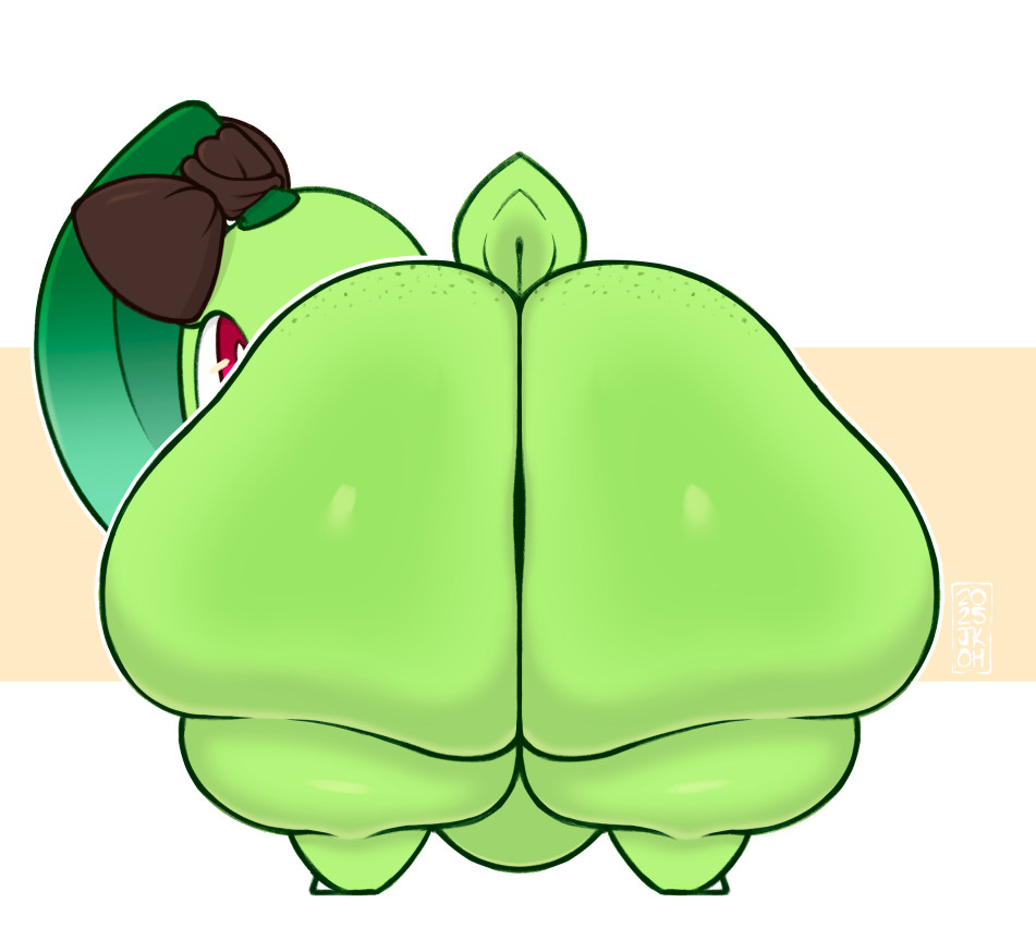 1girls, ass, big ass, big butt, bubble butt, chikorita, chubby, chubby female, dumptruck ass, edit, fat ass, female, freckles, freckles on ass, furry, furry female, furry only, grace (justkindofhere), huge ass, hyper ass, justkindofhere, nintendo, original, original character, pokemon, scalie, scalie female, tagme, thicc, thick thighs, wide hips