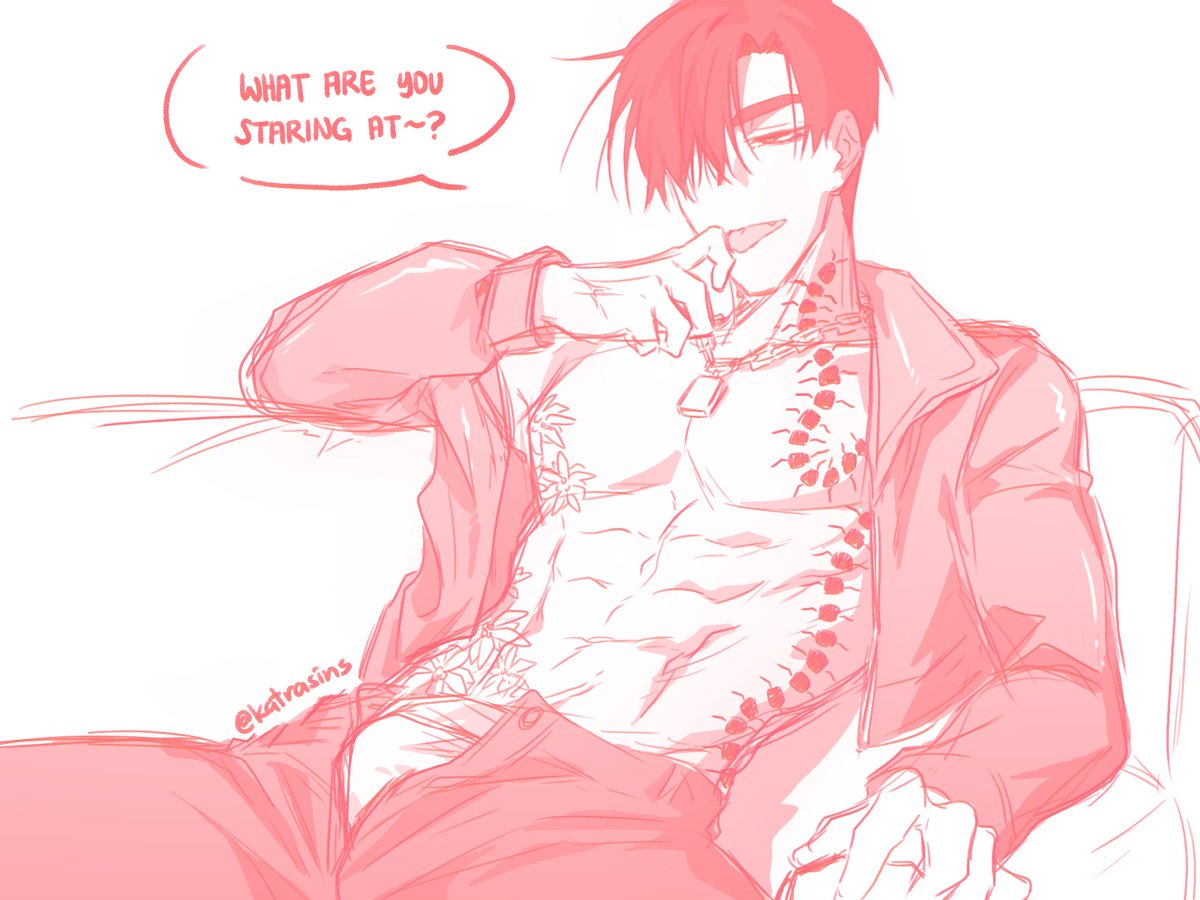 alien stage, boner in pants, ivan (alien stage), male, shirtless male, sitting, solo male, speech bubble, spread legs, tongue, unzipped pants