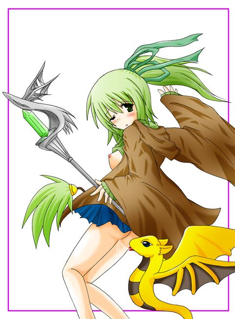 green_hair petit_dragon tagme wynn_the_wind_charmer yu-gi-oh!