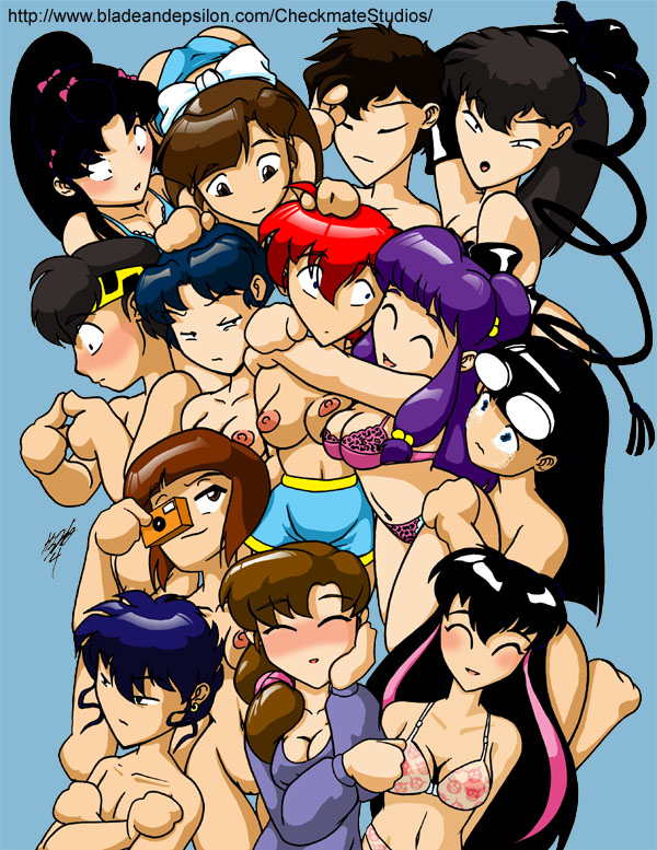 akane_tendo akari_unryu bow bra canon_genderswap checkmate_studios clothing female human kasumi_tendo kodachi_kuno konatsu mousse multiple_girls nabiki_tendo panties pantyhose_taro ranma-chan ranma_1/2 ranma_saotome rule_63 ryoga_hibiki shampoo_(ranma_1/2) tagme tatewaki_kuno ukyo_kuonji