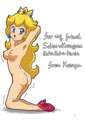 breasts kasuga39 lowres mario_(series) nintendo nipples nude princess_peach translated white_background