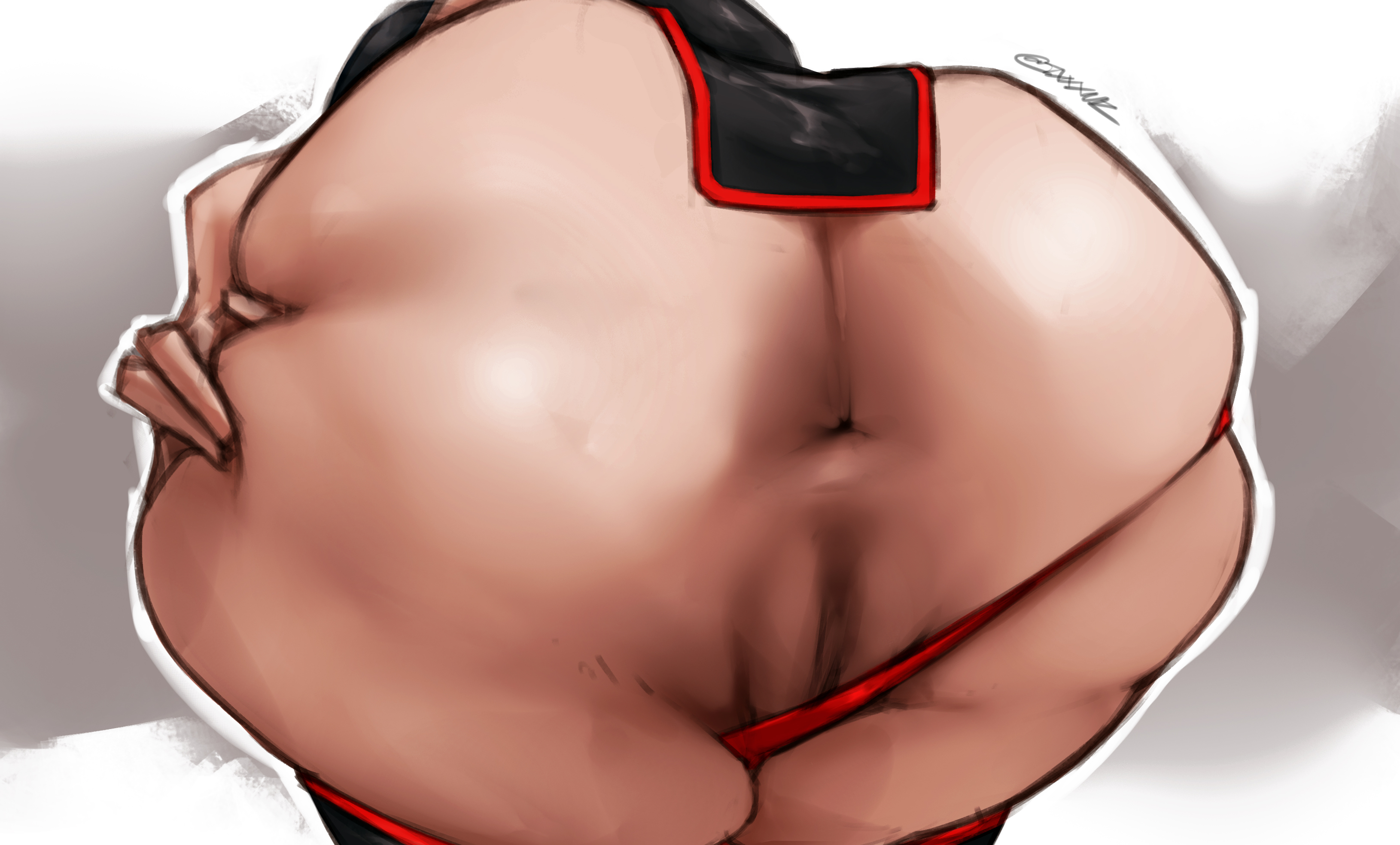 anus, ass, ass focus, ass grab, bent over, black legwear, commission, female, female only, grabbing own ass, huge ass, pov ass, pussy, signature, skindentation, spread anus, spread ass, thick, thick ass, thick thighs, thighs, txniz, wide hips