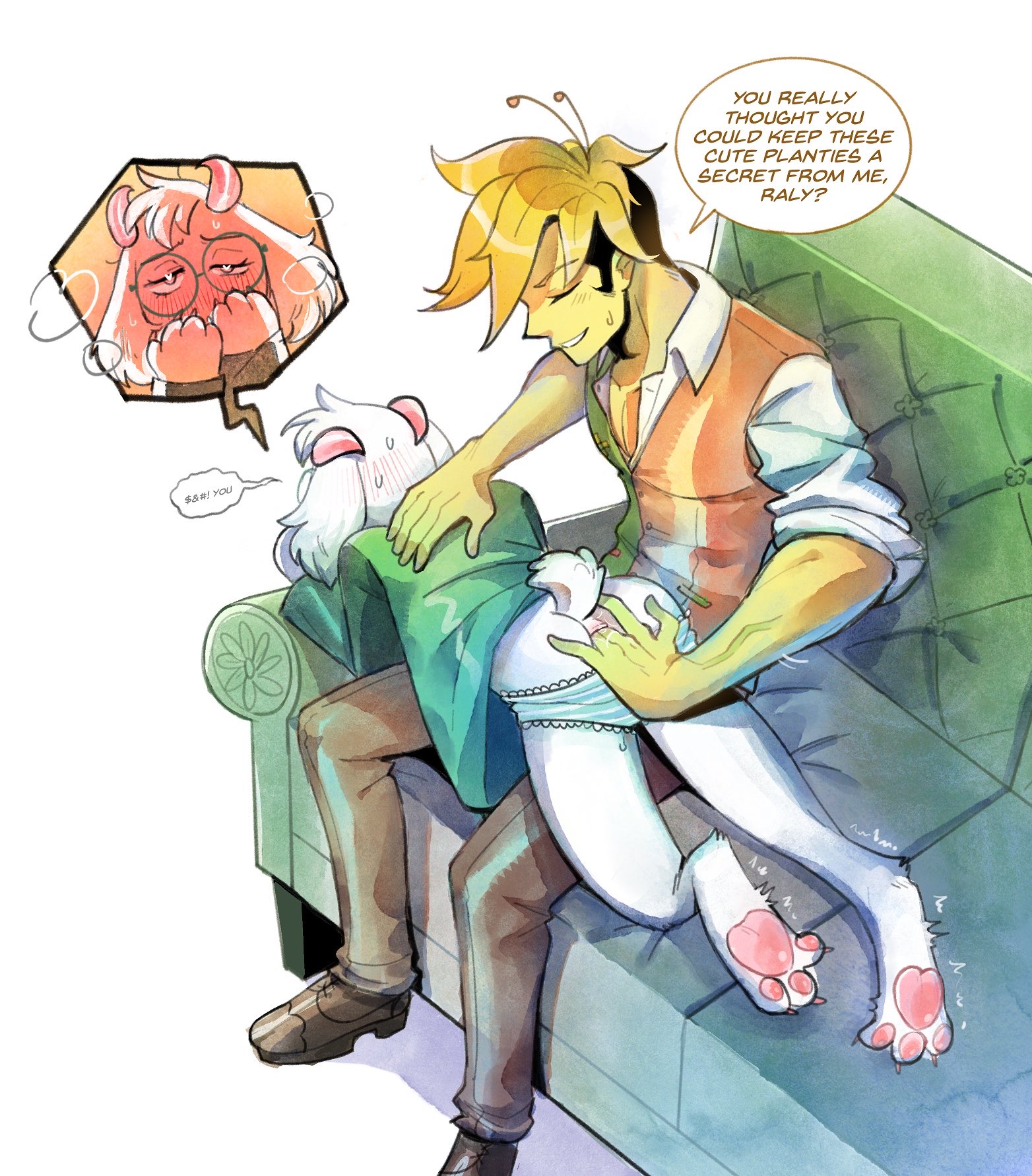 2boys, anal fingering, brat taming, deltarune, deltarune chapter 5, english dialogue, english text, femboy, femboysub, fingering, flowery, gay, gay sex, human on anthro, interspecies, male, male only, male/male, mercuriangel, paws, punishment, ralsei, ralsei with white fur, shimapan, small tail, submissive, submissive male, teasing, yaoi