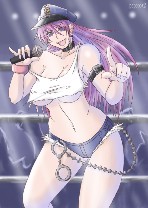 capcom female final_fight idol long_hair papepox2 pink_hair poison_(final_fight)