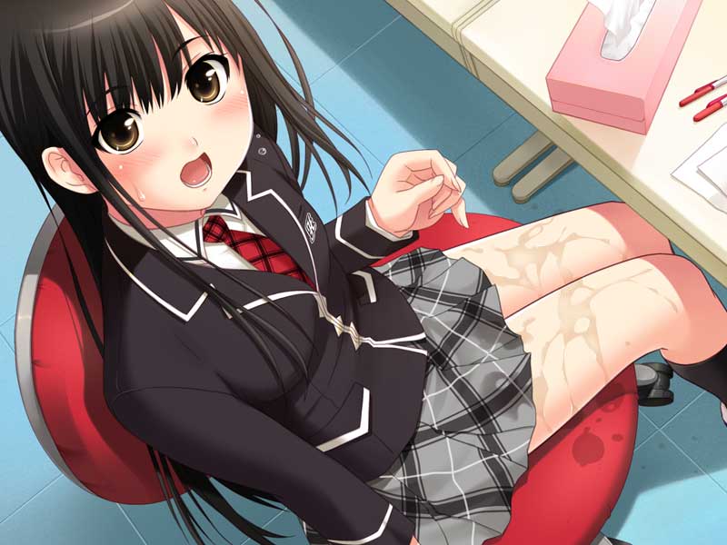 artist_request blazer blush caught cum female open_mouth rune school_uniform skirt source_request surprised voyeur voyeurism