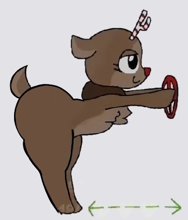 1boy, 2d, antlers, big ass, brown fur, candy, dandy's world, drawing, eyelashes, feminine male, fur, furry, hooves, i hate taxes, male, red nose, reindeer, roblox, rudie (dandy's world), smile, tail, toon (dandy's world), valve (mechanical)