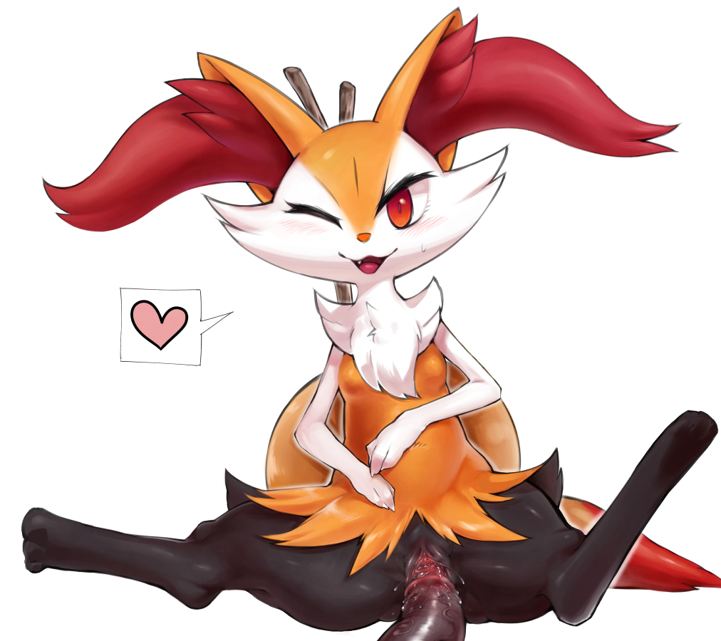 blush braixen claws dark_skin digitigrade disembodied_penis duo female heart human interspecies male mammal nintendo one_eye_closed open_mouth penetration penis plain_background pokémon_(species) pokemon pokemon_(species) pokephilia pussy_juice red_eyes shiron_(artist) sitting straight sweat vaginal_penetration vein video_games white_background wide_hips wink