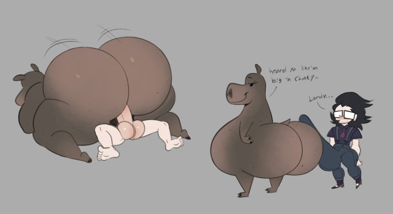 1boy 1female 1girls 1male 2025 2d 2d_(artwork) ambiguous_penetration anthro anthro_on_human ass balls big_ass big_penis bottom_heavy bouncing_ass clothed clothing cowgirl_position dialogue dreamworks dreamworks_animation dreamworks_pictures female furry glasses gloria_the_hippopotamus hippo hippopotamid hippopotamus huge_ass human human_on_anthro human_penetrating_anthro implied_vaginal madagascar_(film) madagascar_(series) male mr._spunk nude nude_female nude_male penis riding sex spunkmcfunk tagme
