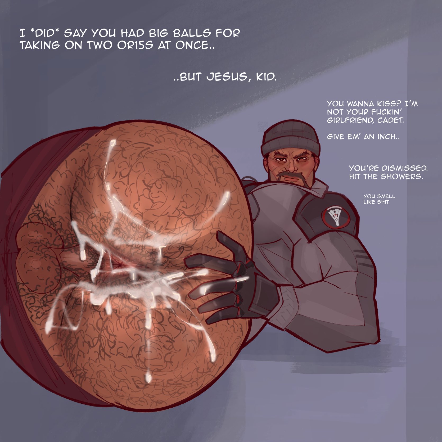ass, bara, big ass, big butt, bubble ass, bubble butt, butt, cum, cum in ass, cum inside, dark skin, dark-skinned male, dat ass, dat butt, fat ass, fat butt, gay, huge ass, huge butt, large ass, large butt, male, male only, overwatch, reaper, round ass, round butt, solo, sprungtrapped, thick ass, thick butt