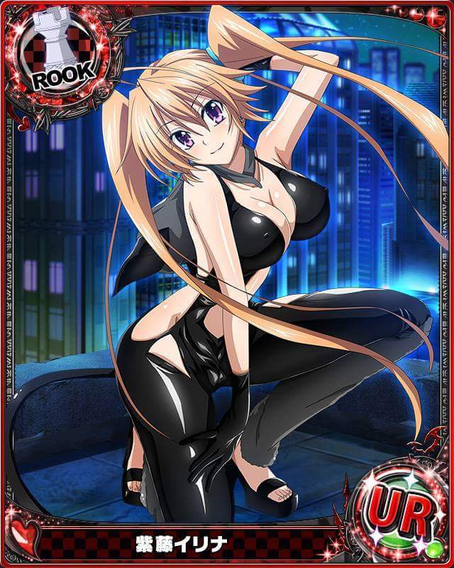 1girls, animius, card (medium), character name, eyes, female, female only, high school dxd, light skin, light-skinned female, official art, purple, shidou irina, solo, tagme