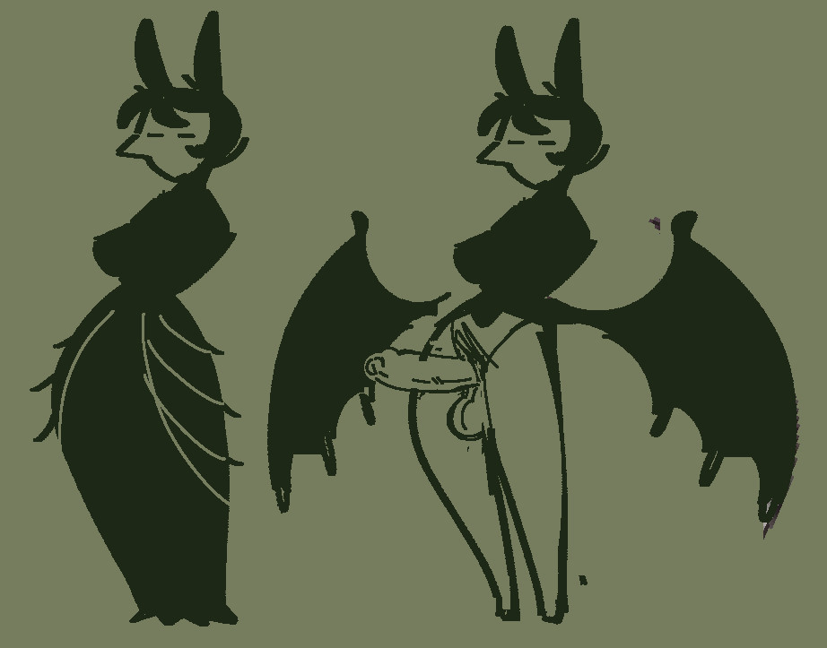 bat wings, big balls, big penis, bottomless, dickgirl, dress, happy trail, pubes, pubic hair, spread wings, trans woman, transfem, uncut, uncut penis, vampire, vampire girl, xenopavilia