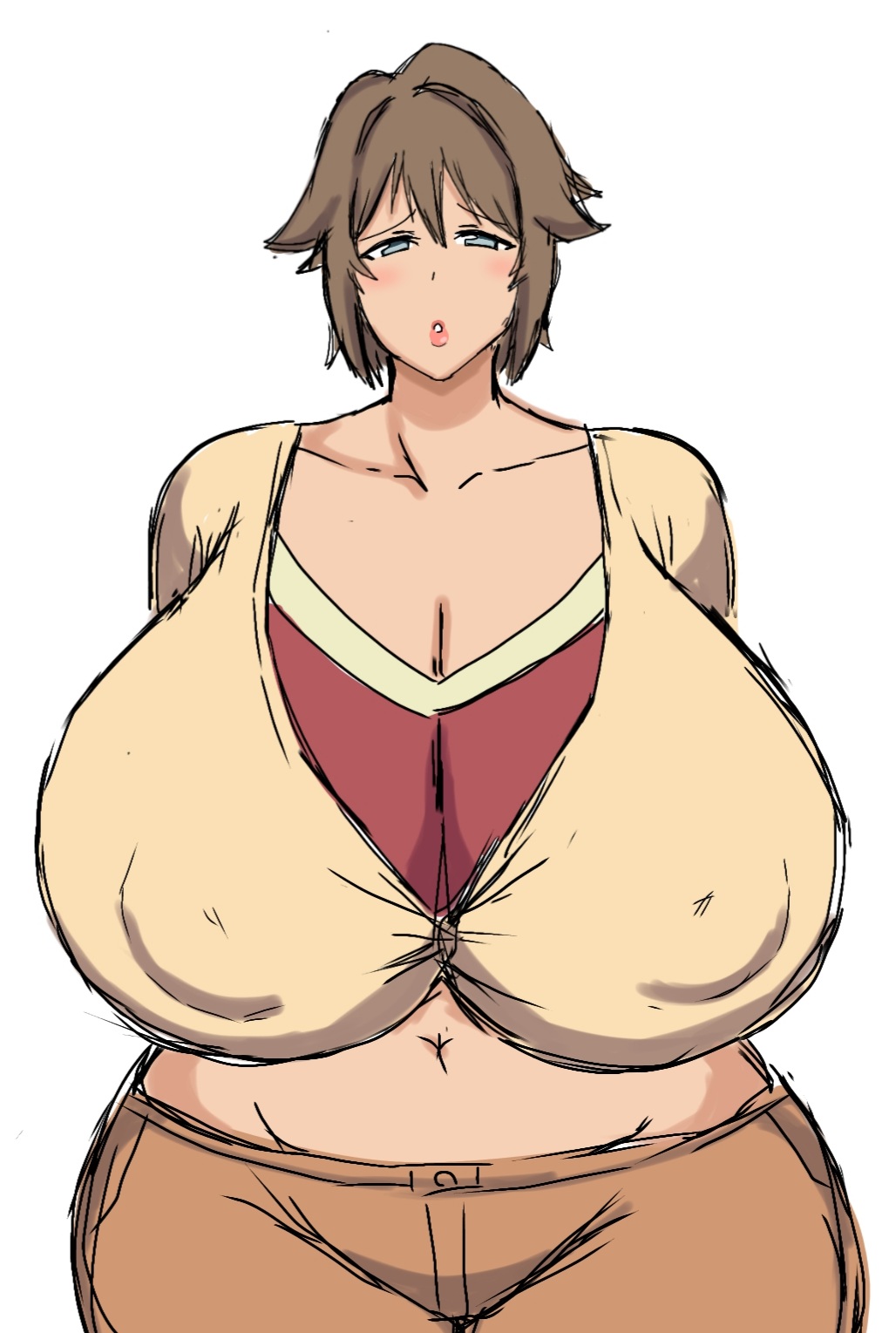 1female, 1girls, female, female only, haha musume donburi oppai tokumori bonyuu shiru dakude, milf, momiji (artist), sakie (haha musume donburi), solo, solo female, tagme