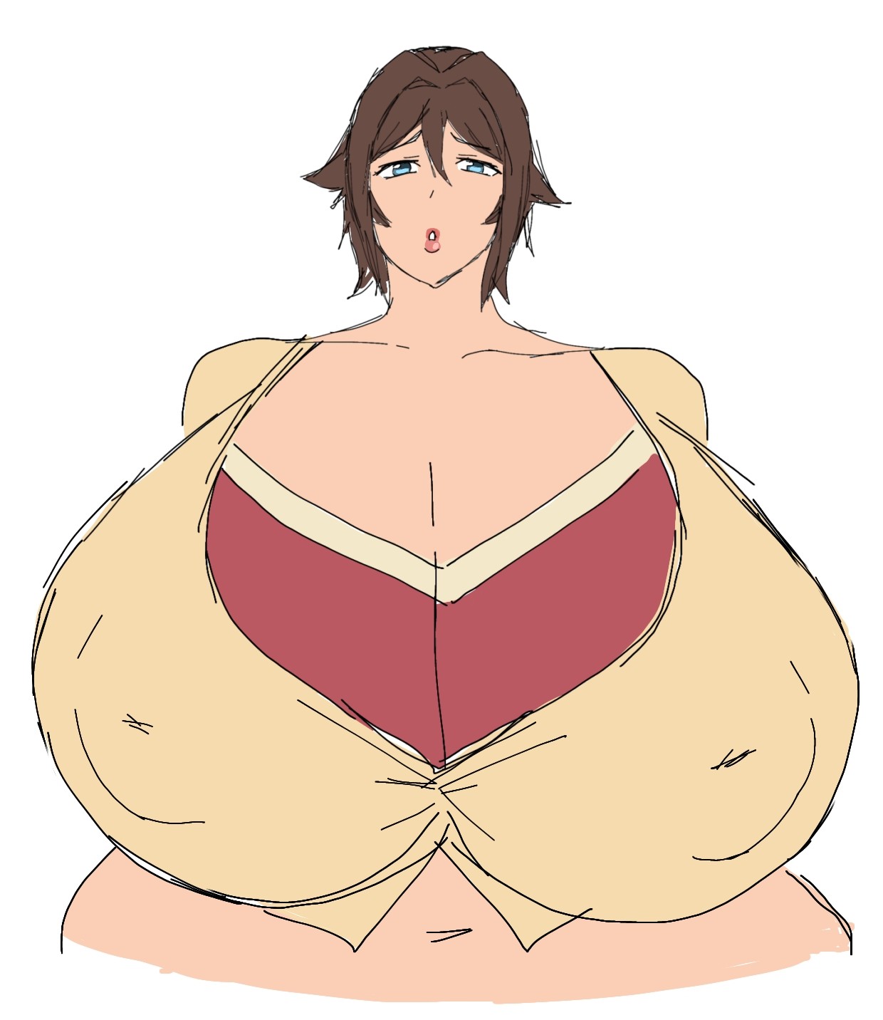 1female, 1girls, female, female only, haha musume donburi oppai tokumori bonyuu shiru dakude, milf, momiji (artist), sakie (haha musume donburi), solo, solo female, tagme