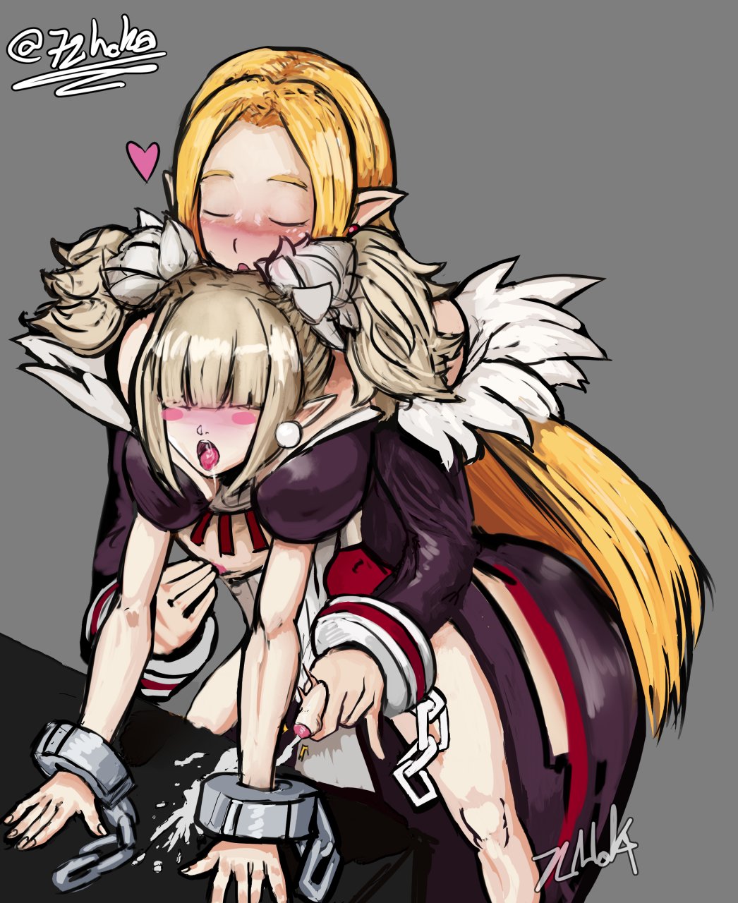 72hoka, cleric (disgaea), cum, disgaea, femboy, femdom, handjob, healer, male healer (disgaea), nippon ichi software, penis, pinching nipples, ponhoka, reach around