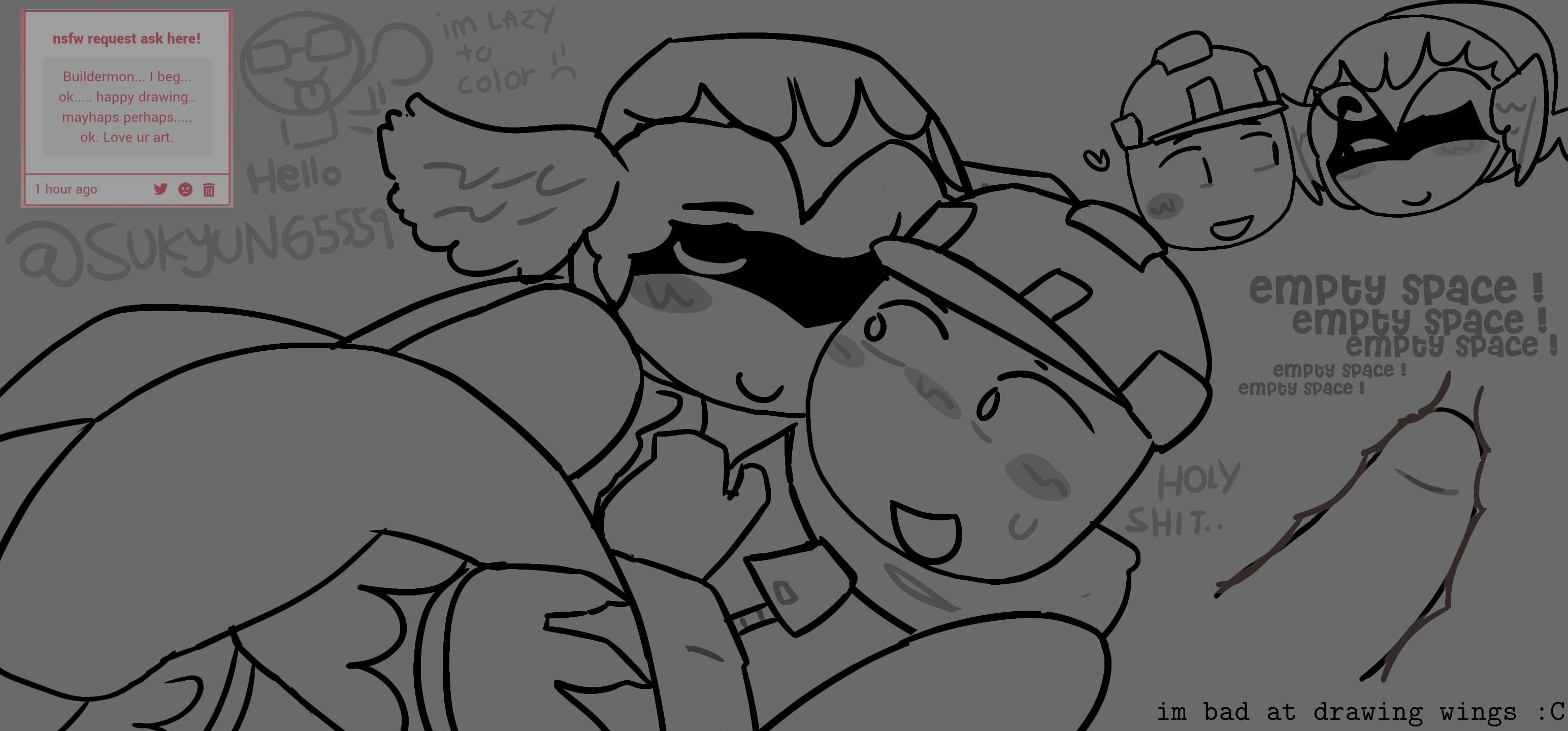 2boys, bottomless, bottomless male, builderman, builderman (forsaken), clawed fingers, closed eyes, forsaken (roblox), gay, gay sex, greyscale, legs up, male, male only, male/male, no color, penis, request, requested, roblox, roblox game, robloxian, self upload, shedletsky, strawpage, strawpage request, sukyung5559, tagme, telamon, watermark, wings, wings on head