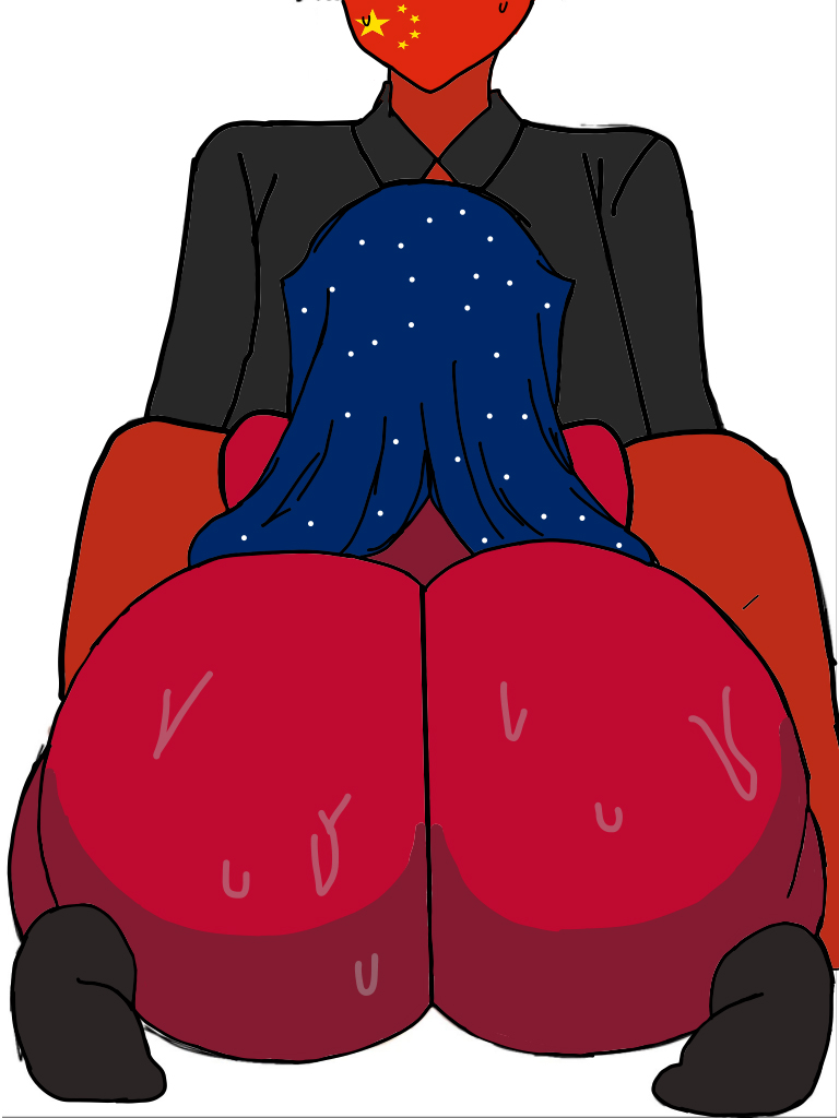 american female, asian, asian male, big ass, black shirt, blowjob, blue hair, bottomless female, bottomless male, china (countryhumans), chinese male, chinese male white female, countryhumans, countryhumans girl, crudedraws, edit, fellatio, female, interracial, male, oral sex, sex, socks, sweaty ass, united states of america (countryhumans), white female
