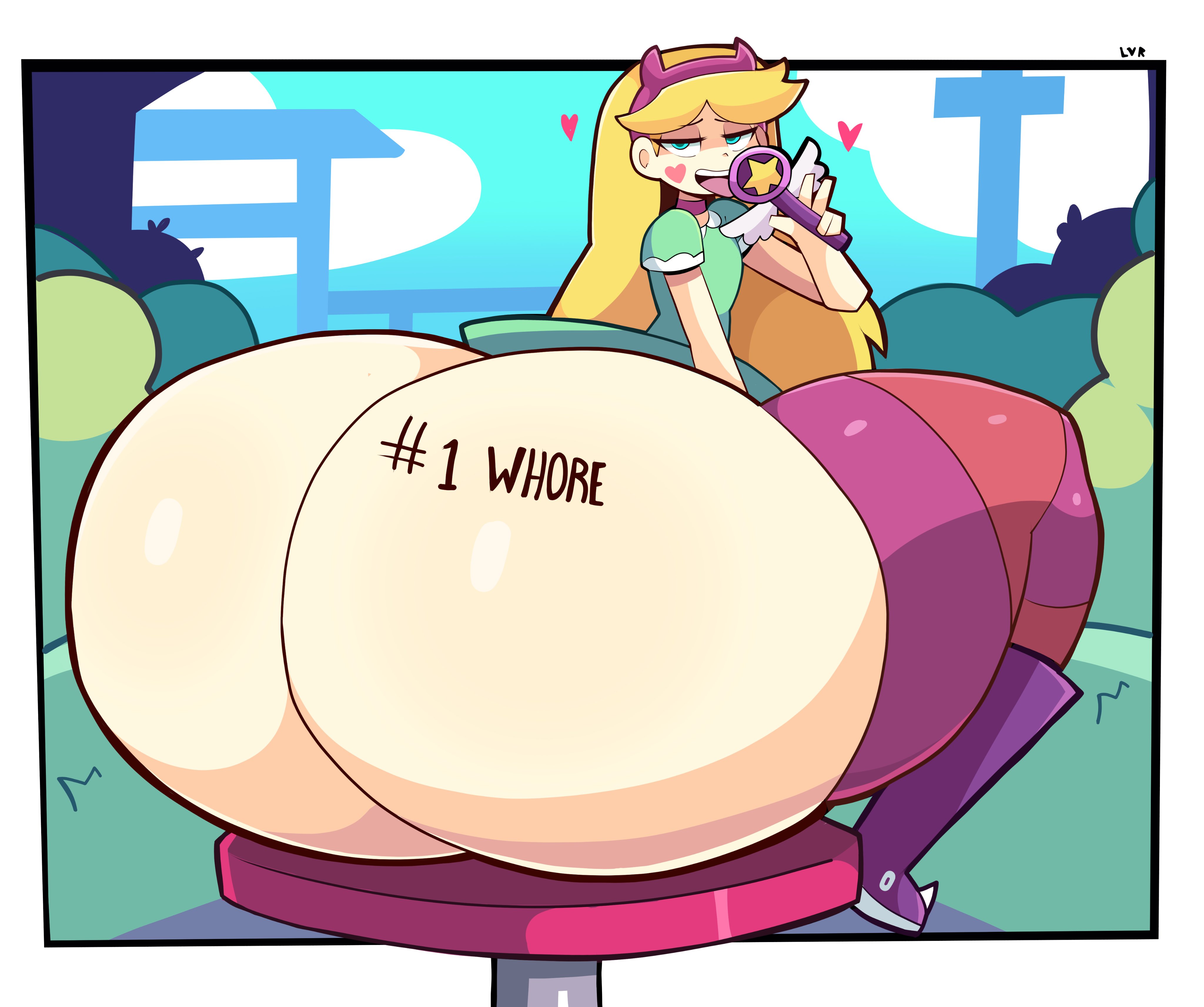 ass, big ass, clothed, double drownz, female, fully, huge ass, hyper ass, solo, star butterfly, star vs the forces of evil