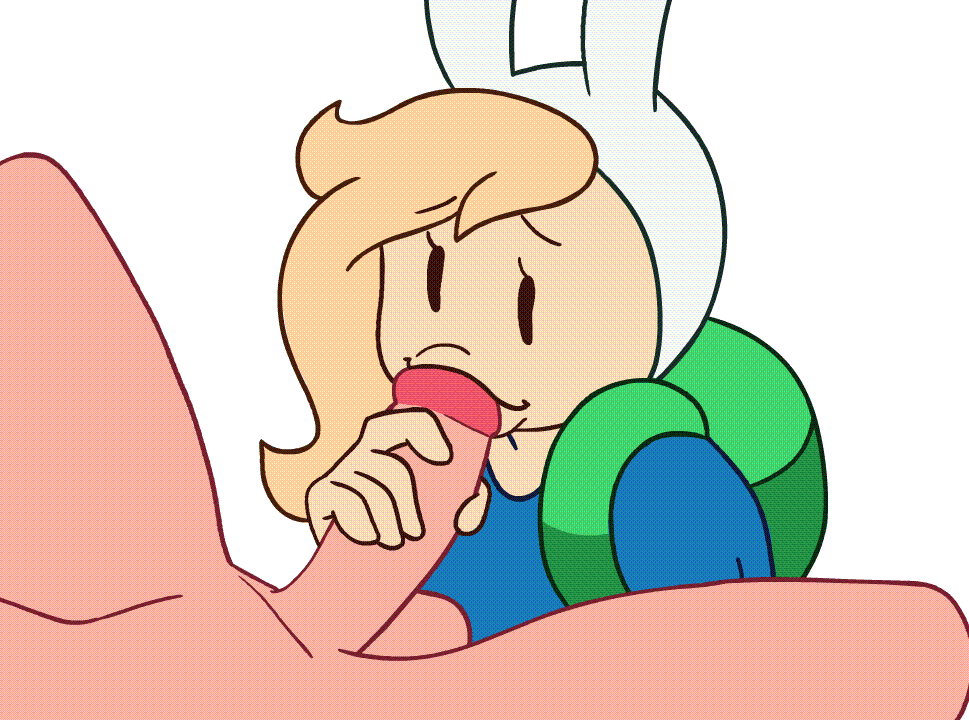 adventure time, animated, backpack, balls, blonde hair, blowjob, cfnm, closed eyes, clothed female nude male, deepthroat, duo, eyelashes, faceless male, fake animal ears, fellatio, female, fionna the human girl, hair, handjob, headwear, human, long hair, male, oral, penis, solo focus, straight, theolebrazen, white background