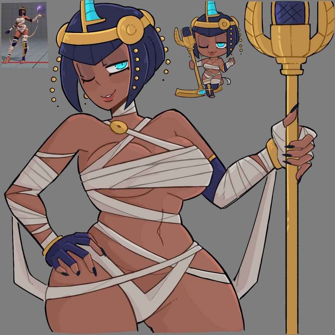 1girls artist_request menat mummy_costume mummy_wrappings street_fighter tagme voluptuous