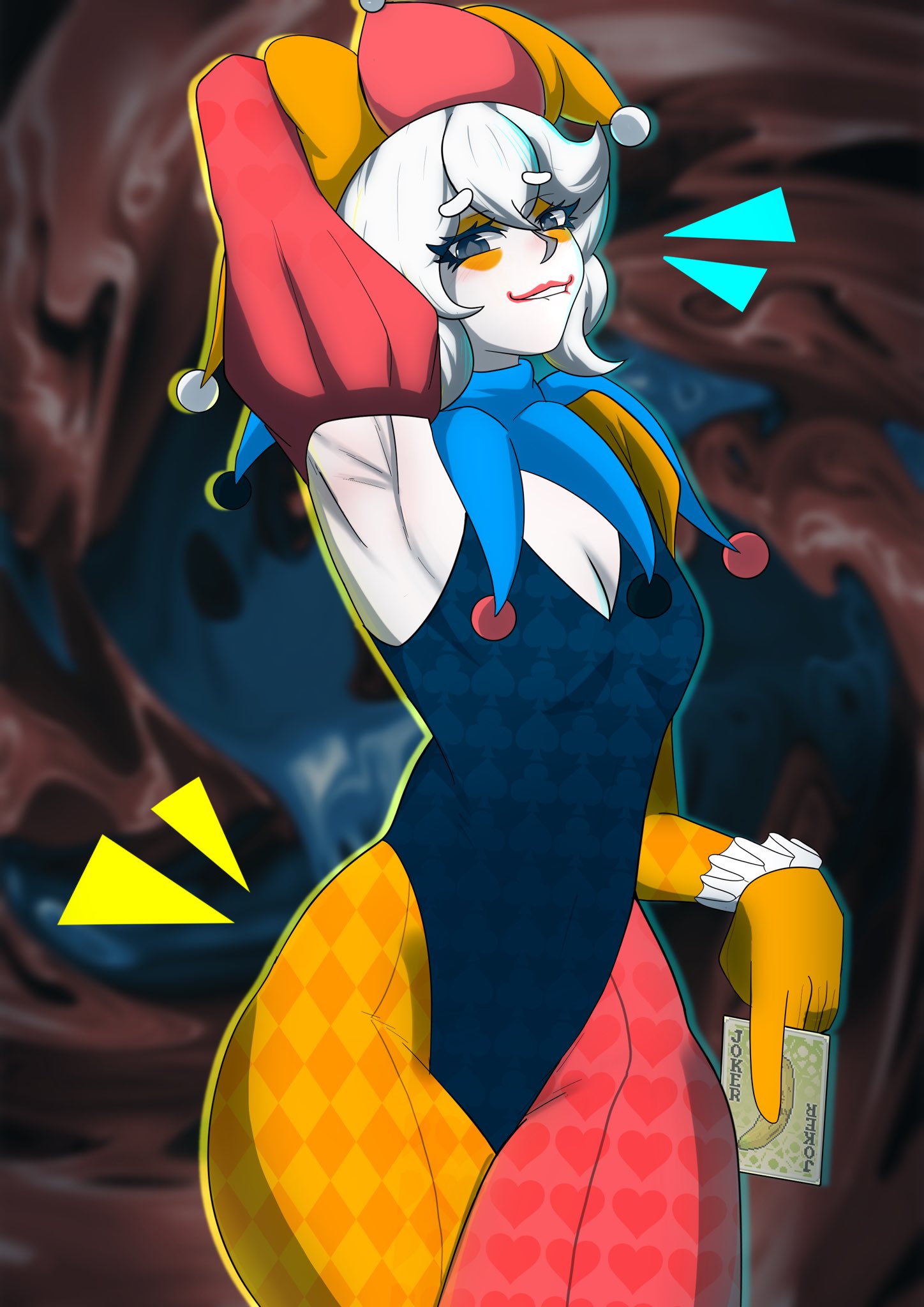 armpits balatro clown clown_boy clown_makeup femboy jester jimbo_(balatro) male