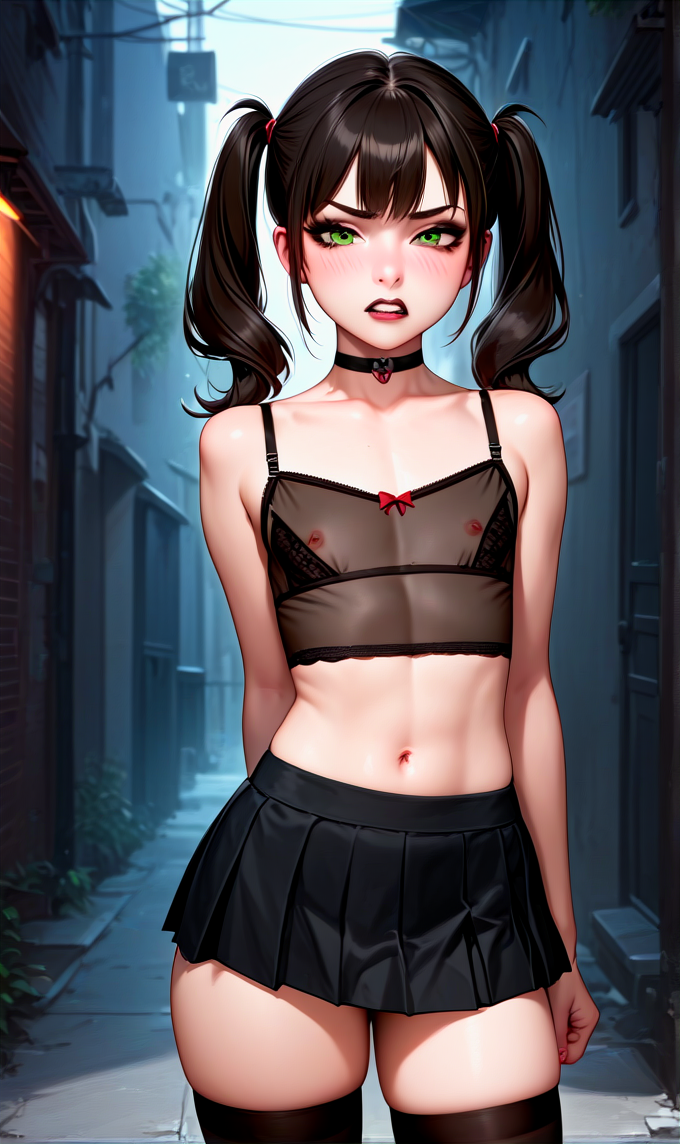 ai_generated audrey_(femboy) femboy feminization forced_feminization goth not_psycho otoko_no_ko sissification