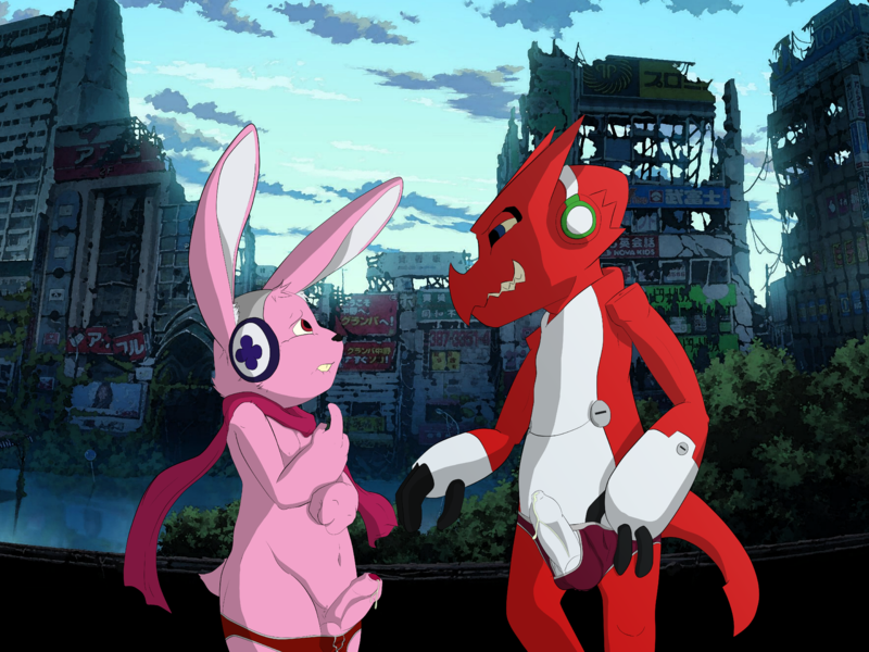 bigger_version_at_the_source clothing colored cutemon digimon duo furfit male muskie penis precum shoutmon underwear yaoi