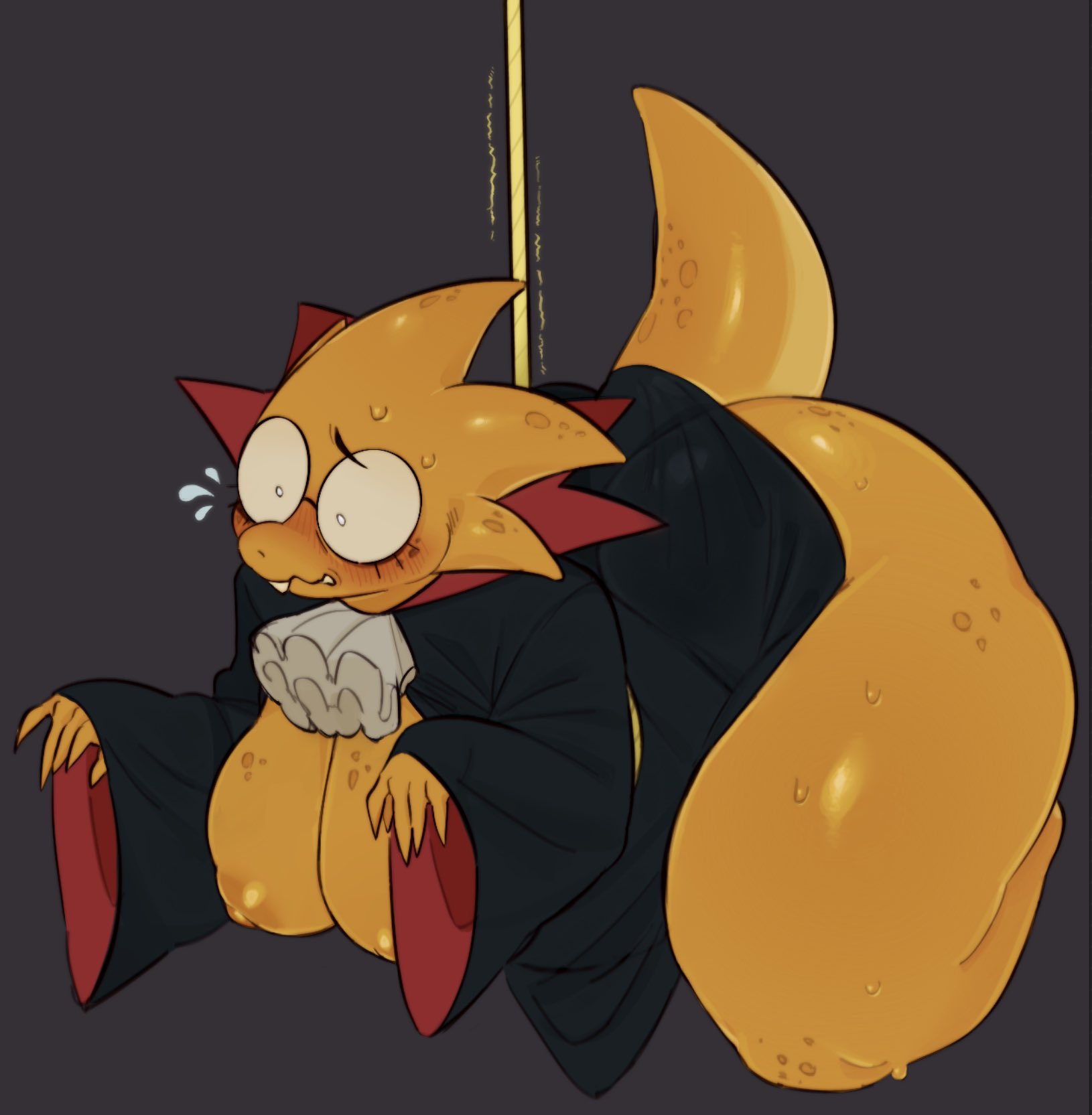 alphys, averrbaverr, big breasts, costume, deltarune, sexy, tagme, tagme (artist), undertale (series)