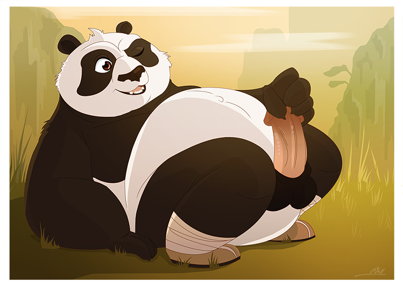 dreamworks furry furry_only kung_fu_panda male male_only masturbation niall_bear penis po solo