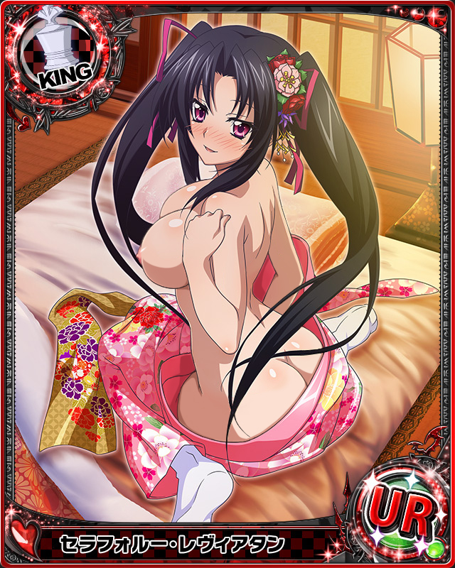 animius blush breasts female female_only high_school_dxd serafall_leviathan solo tied_hair twintails undressing