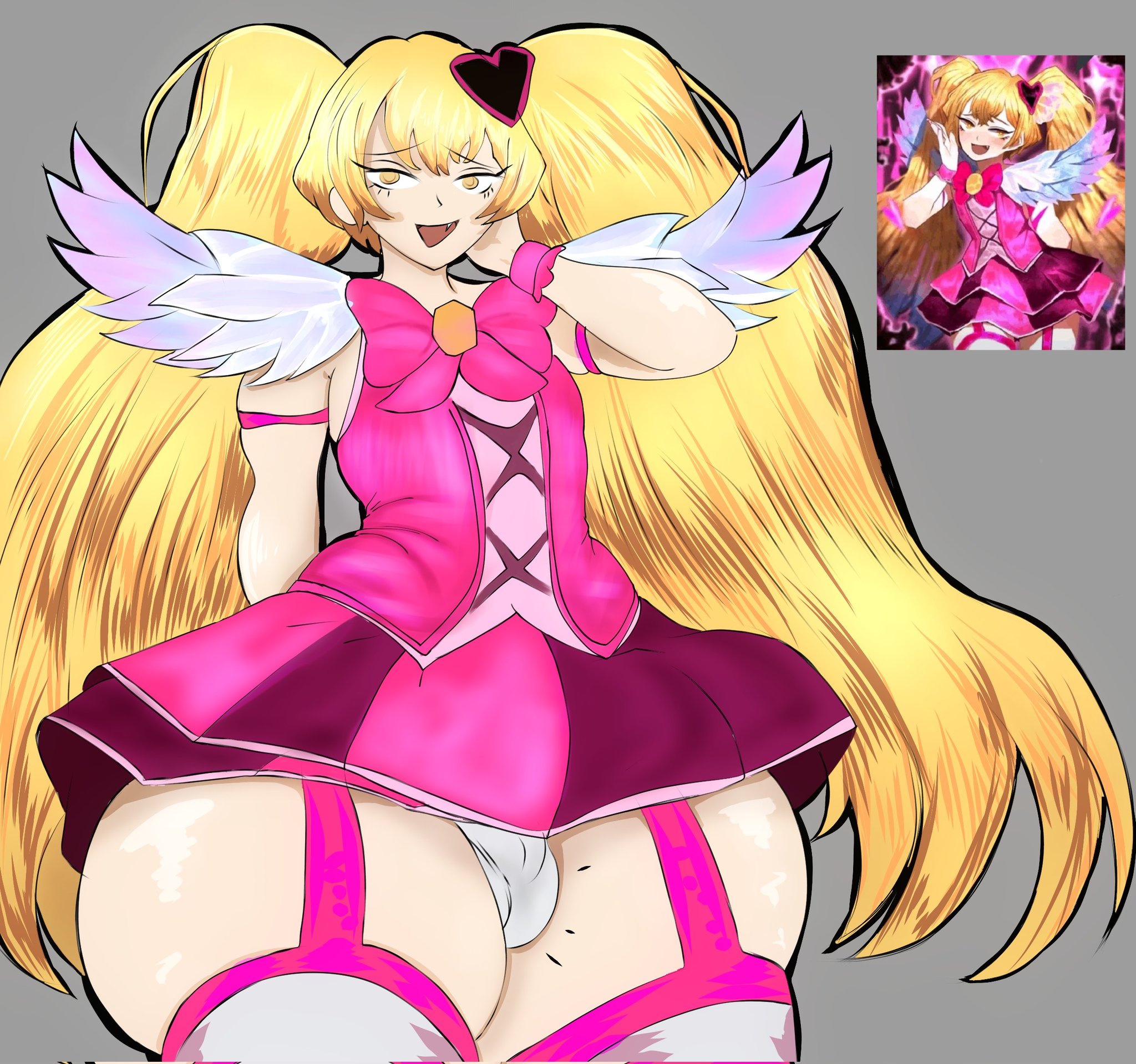 big ass, bulge, dress, embarrassed, femboy, frills, garter straps, huge ass, limbus company, long hair, oerba yun fang, panties, project moon, queen of hatred (cosplay), sinclair (limbus company), skirt, thigh highs, thighhighs, thunder thighs, twink, viveltsuki, wide hips