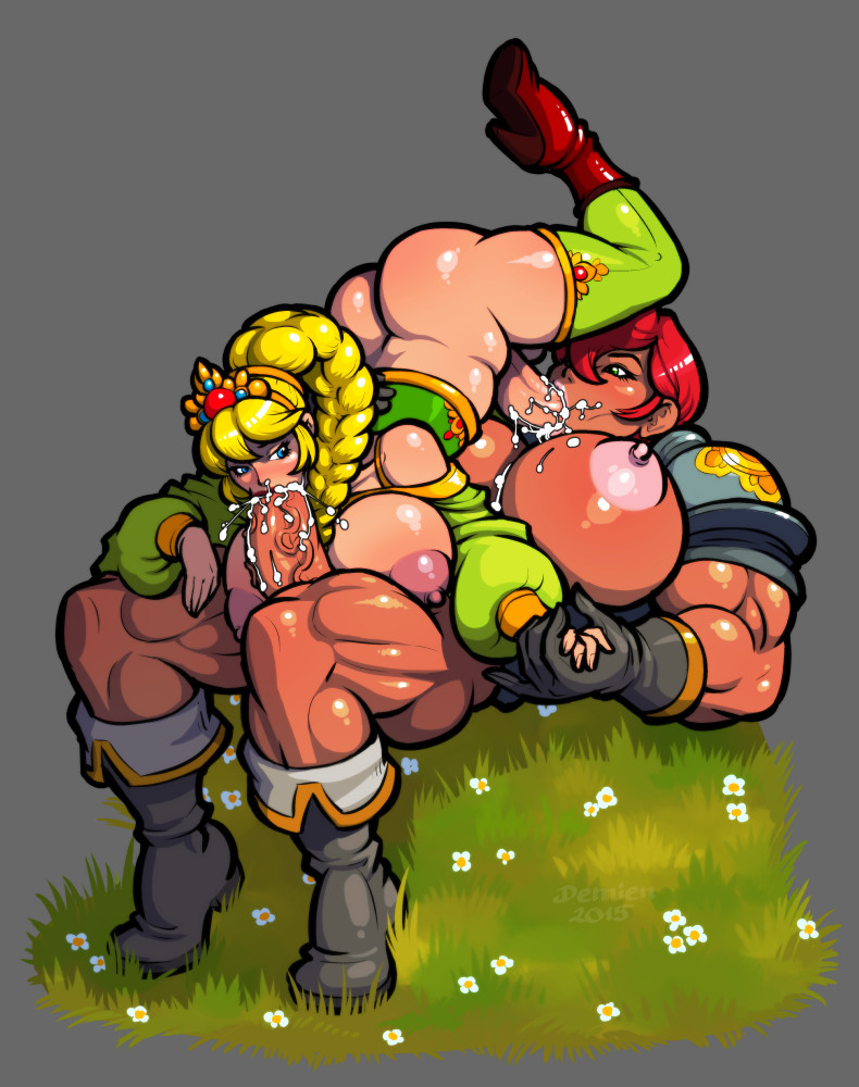 2futas, 69, balls, big penis, blonde, blonde hair, blue eyes, boots, breasts, crown, cum, cum in mouth, cum inside, cum on breasts, cum on face, cum out nose, dark skin, dark-skinned futa, demien, dickgirl, erection, fellatio, functionally nude, futa on futa, futa only, futanari, gloves, green eyes, hair, high heels, holding hands, huge breasts, huge cock, huge nipples, hyper breasts, intersex, large breasts, large nipples, large penis, light skin, muscles, muscular, muscular futa, nipples, oral, penetration, penis, red hair, size difference, testicles, thighhighs, veiny, veiny penis