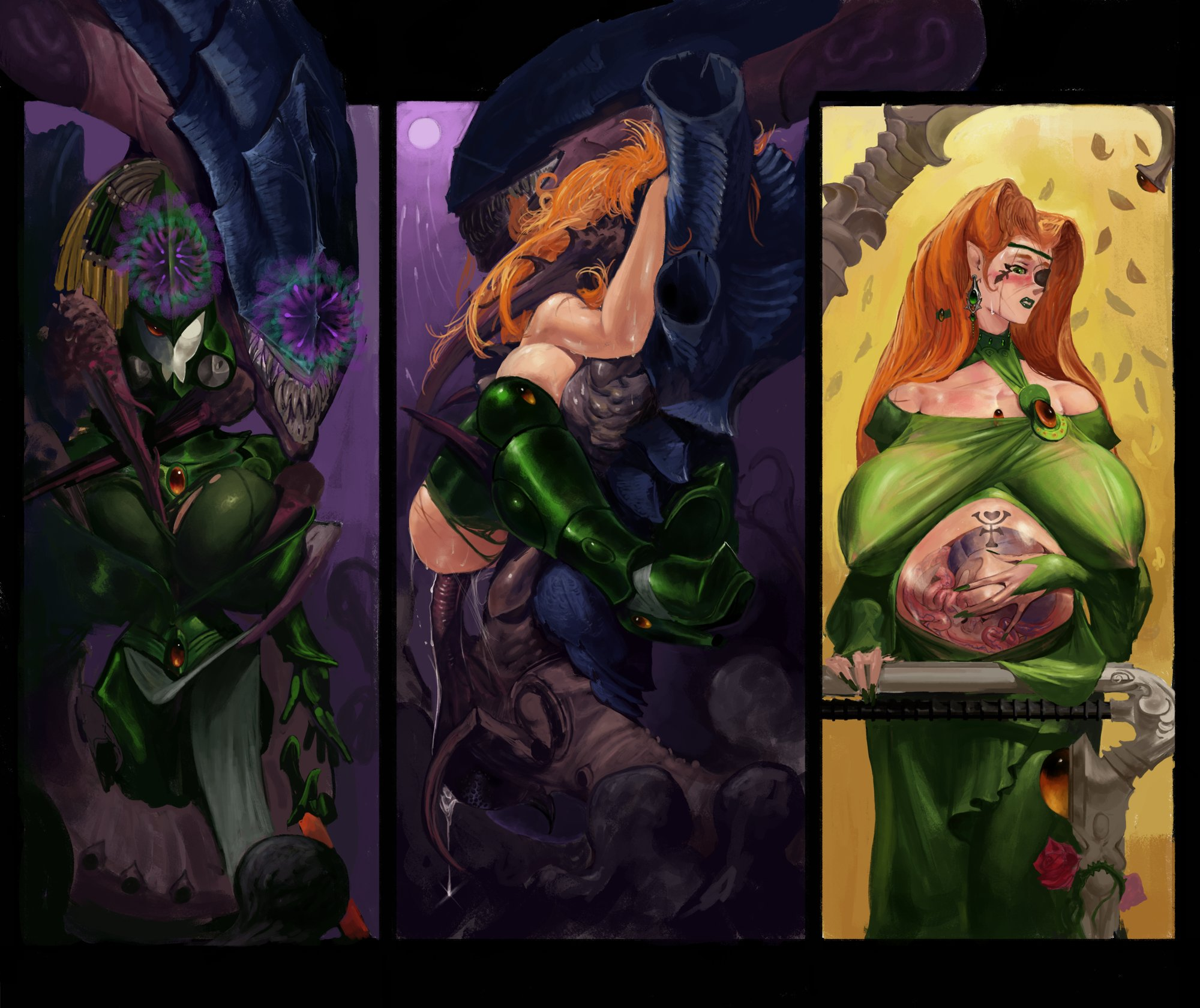 1girls, 2020s, 2026, 2d, aeldari, big breasts, breasts, child bearing hips, curvaceous, curvaceous body, curvaceous female, curvaceous figure, curvaceous hips, curvaceous thighs, eldar, female, interspecies, interspecies impregnation, interspecies pregnancy, interspecies sex, lewdpencil, monster, monster on female, png, tagme, tyranid, vaginal penetration, waifu, warhammer (franchise), warhammer 40k, x-ray, zoanthrope