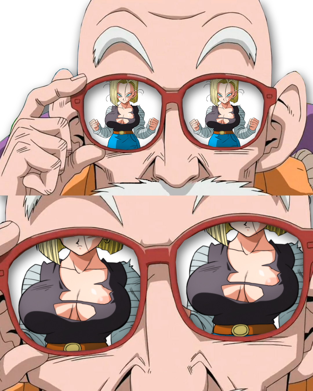 android 18, dragon ball, master roshi, tagme, yamamoto doujin