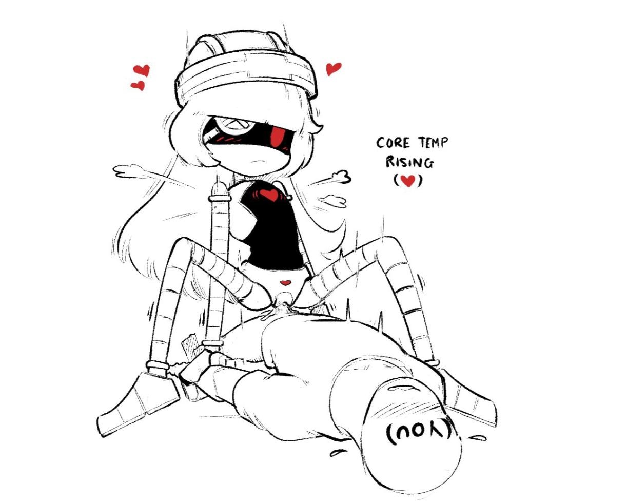 1boy, 1girls, cowgirl position, doll (murder drones), eye patch, eyepatch, female, glitch productions, heart, heart eyes, hearts around head, male, mercurialmorose, murder drones, murder drones x humans, red eyes, robot, robot girl, sex, sex with robot, straight, tagme, thrust, thrusting, white void