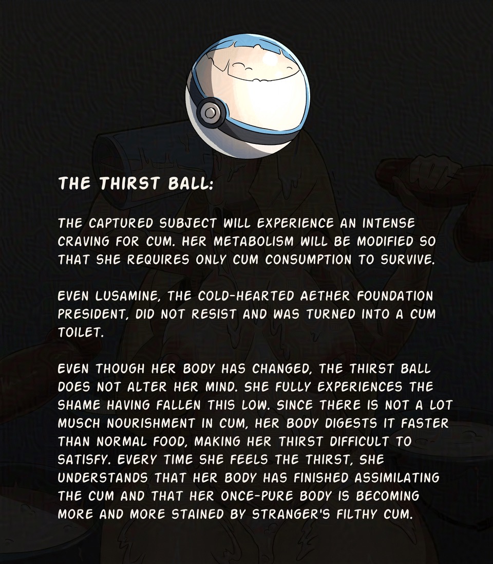 1girls, 2boys, blonde hair, cum glass, cum in container, drinking cum, gameplay mechanics, item description, light skin, lusamine (pokemon), nipple piercing, nude, pokeball, pokemon, pokemon sm, snomdoodles, tagme