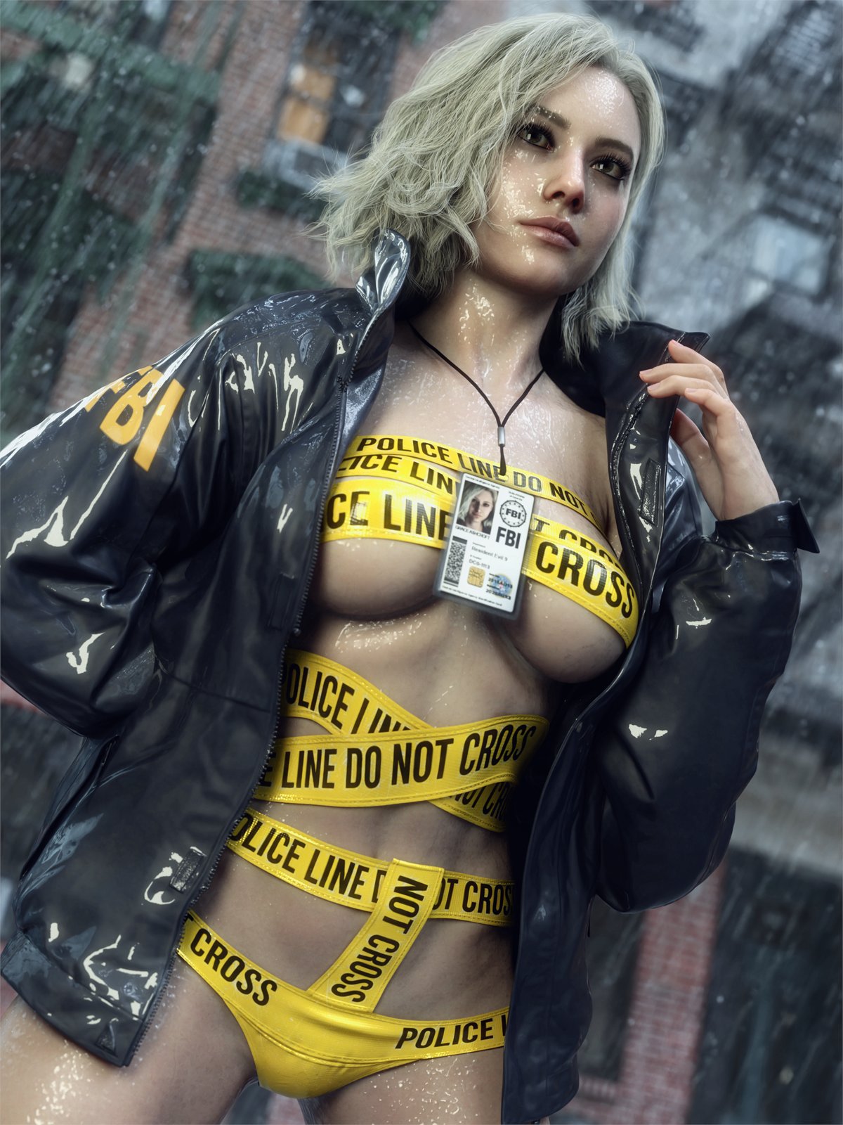 1girls, 3d, big ass, big breasts, breasts, capcom, chest, clothing, curvaceous, curvy, curvy figure, eyewear, female, female only, grace ashcroft, grace ashcroft (julia pratt), hips, hourglass figure, huge ass, huge breasts, human, id card, large ass, large breasts, light skin, light-skinned female, mature, mature female, pale skin, public, resident evil, resident evil 9: requiem, slim waist, tape, tape bondage, thick, thick hips, thick legs, thick thighs, thighs, voluptuous, waist, wide hips, word2