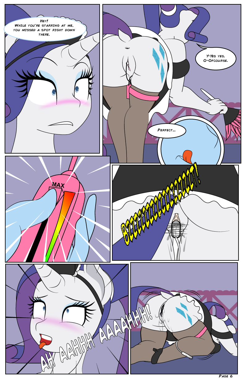 anthro anthrofied anus being_watched bent_over blue_fur blue_hair clitoris clothed clothing comic cutie_mark dekomaru duo english_text equine female friendship_is_magic fur hair high_heels horn horse inside legwear licking licking_lips maid_uniform mammal my_little_pony orgasm pony pussy pussy_juice rainbow_dash_(mlp) rarity_(mlp) sex_toy skimpy smile solo_focus straight_hair teeth text thigh_highs tongue tongue_out vibrator white_fur yuri