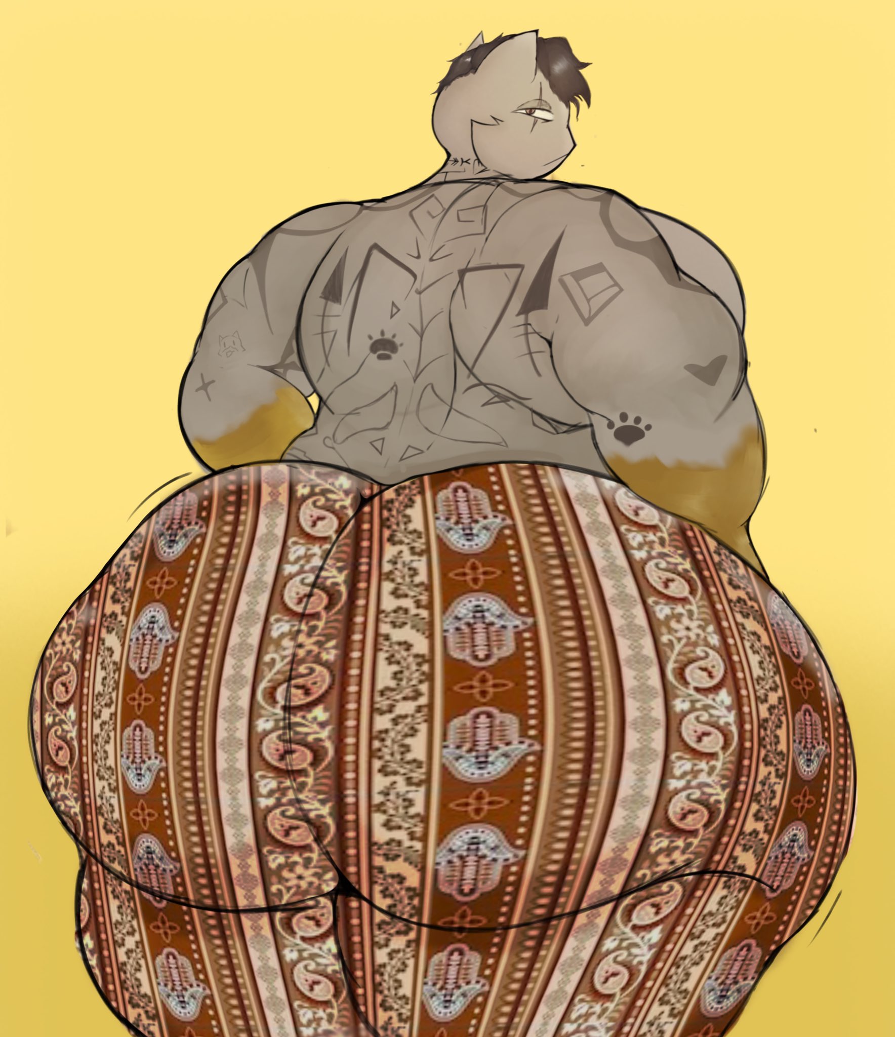 1boy, anthro, anthro male, ass, ass focus, big ass, big butt, bubble ass, bubble butt, butt focus, fat ass, fat butt, felid, feline, felis, forbidden pants, fortnite, furry, furry male, furry only, gay, gigantic ass, gigantic butt, huge ass, huge butt, large ass, large butt, looking back, lovelypiggie, male, male only, meowdas, muscular, muscular anthro, muscular male, rear view, solo, solo male, thick ass, thick butt