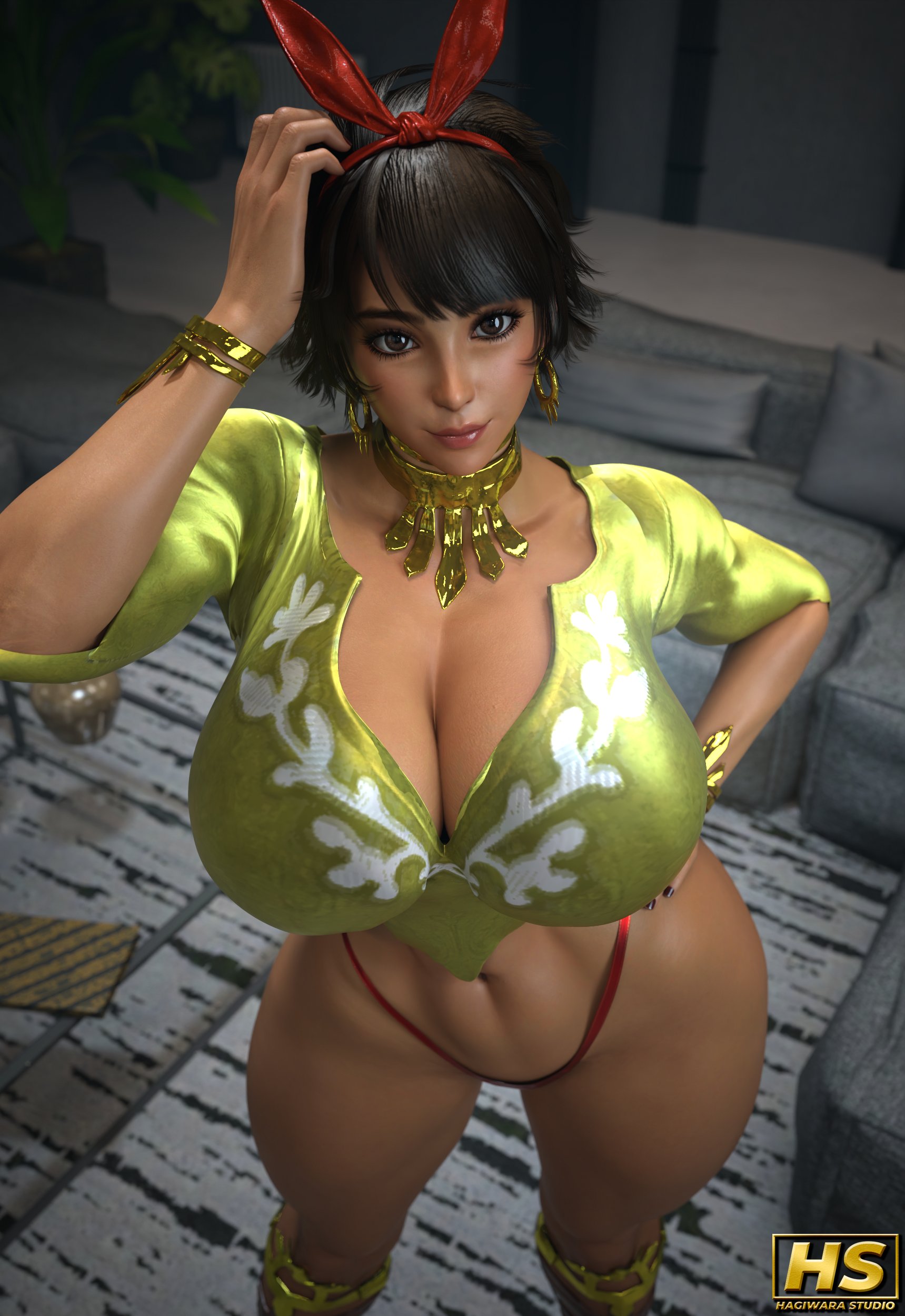 1girls, 3d, ass, big ass, big breasts, big butt, black hair, breasts, brown skin, brown-skinned female, female, female only, hagiwara studio, hair, huge ass, huge breasts, huge butt, josie rizal, large ass, large breasts, large butt, namco, nshort hair, tekken, tekken 7, thick thighs, thighs, video game, video game character, video game franchise, video games, voluptuous, voluptuous female