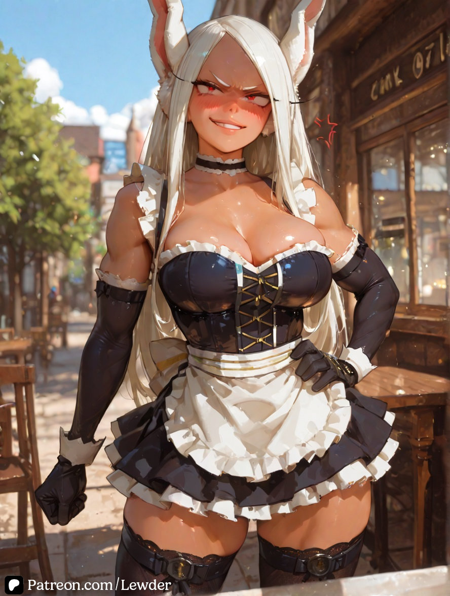 1girls, abs, ai assisted, ai generated, areola, ass, big ass, big breast, big breasts, big thighs, boku no hero academia, breasts, bunny ears, bunny girl, dark skin, dark-skinned female, dialogue, duo, english text, eye contact, female, female focus, female on cloth, female only, hips, huge ass, huge thighs, lewder, light-skinned male, looking at viewer, male, medium breasts, mirko, miruko, my hero academia, nipple, nipples, nude, pussy, rabbit ears, rabbit girl, red eyes, rumi usagiyama, solo, solo female, standing, text, thick thighs, thigh, usagiyama rumi, white hair, wide hips