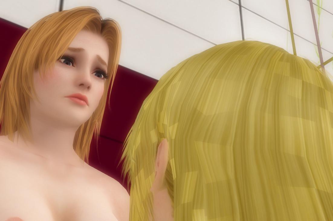 3d bathroom blonde_hair dead_or_alive futanari helena_douglas human intersex tina_armstrong xnalara xnalara_futanari