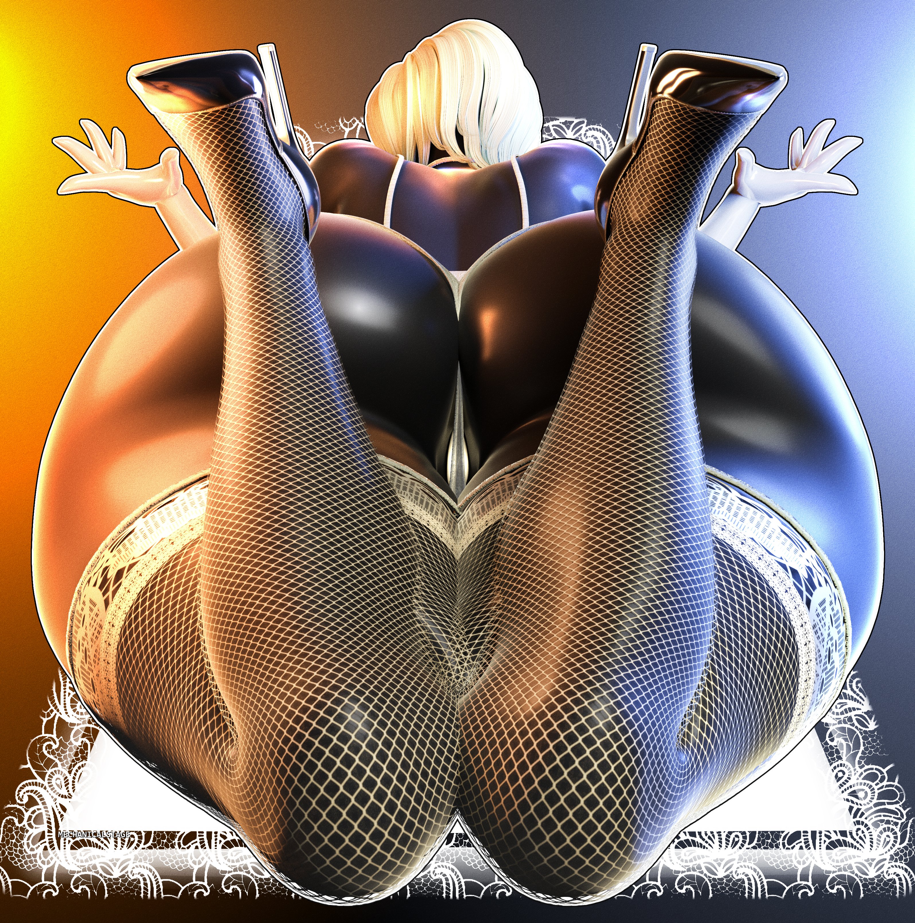 1girls, 2d, 3d, ass, beholder (series), beholder conductor, big ass, breedable hips, dat ass, female, female only, heels, huge ass, mechanicalstage, mesmerizing ass, michelle shimanskaya, panties, pussy, solo, solo female, thick ass, thick thighs, wide hips