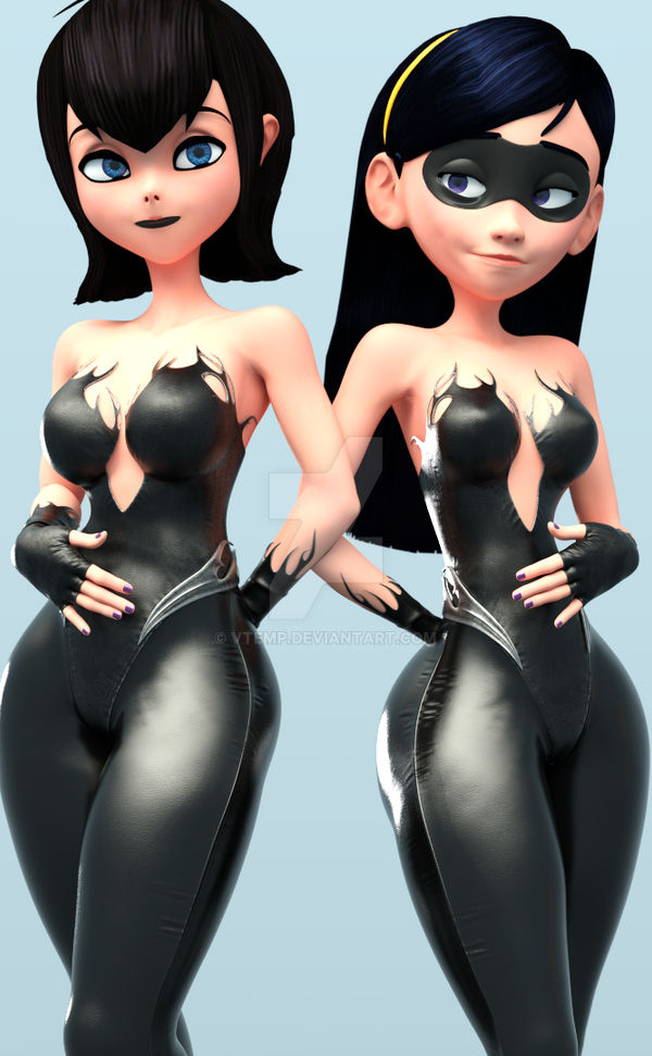 2girls, 3d, aged up, ass, big breasts, big thighs, black hair, breasts, bubble ass, bubble butt, crossover, curvaceous, curvy, curvy figure, dark skin, disney, female, hips, hotel transylvania, hourglass figure, humanoid, legs, light skin, light-skinned female, mavis dracula, multiple females, multiple girls, pixar, slim waist, the incredibles, thick, thick legs, thick thighs, thighs, vampire, vampire girl, vampiress, violet parr, voluptuous, vtemp, waist, wide hips