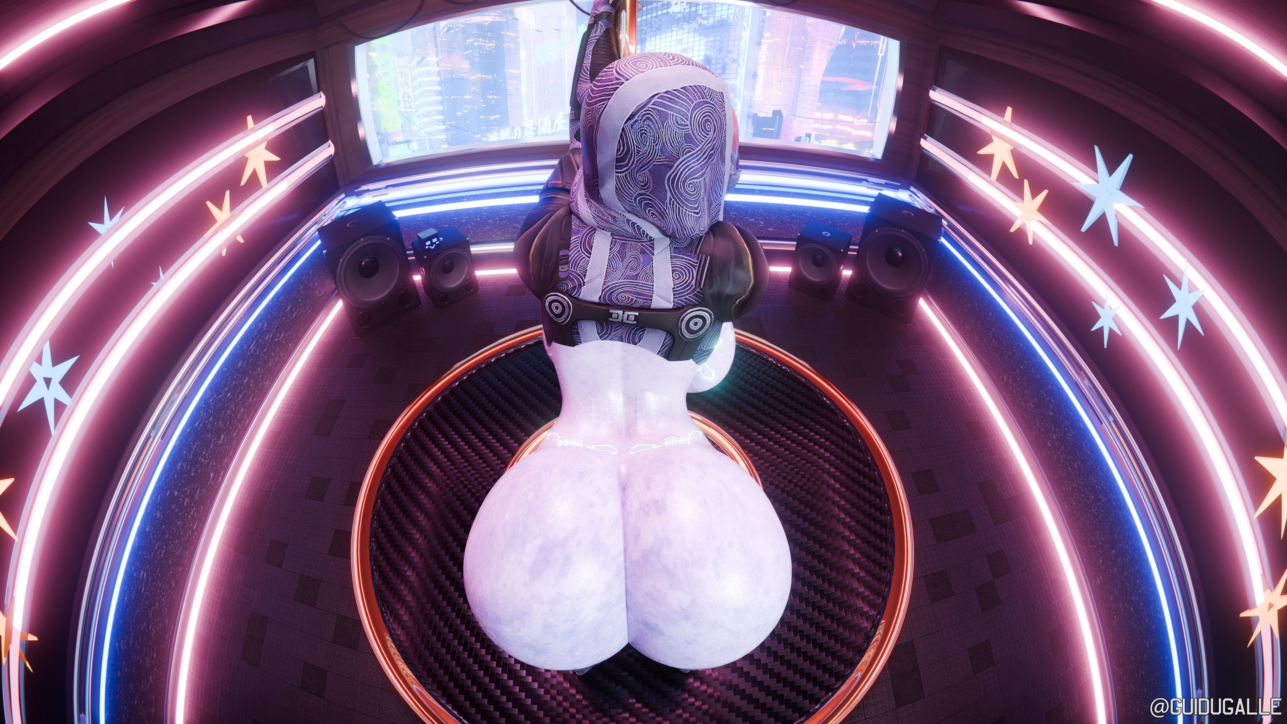 1girls, 3d, alien, alien girl, ass focus, backboob, big ass, big breasts, dat ass, guidugalle, guimontag, huge ass, huge breasts, mask, masked female, mass effect, pole, pole dancing, quarian, tali'zorah nar rayya, thick ass, thick thighs