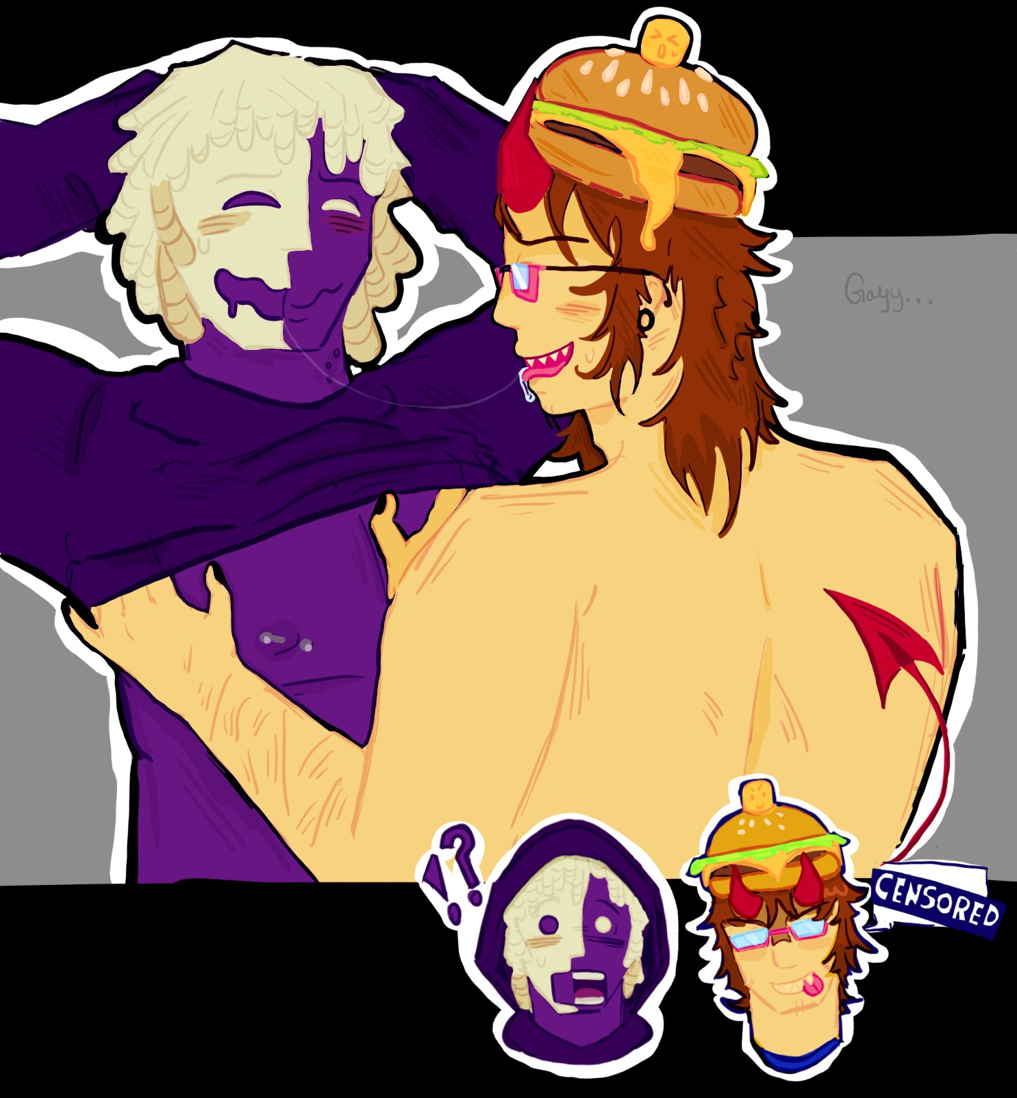 007n7 (forsaken), college au, forsaken (roblox), gay, nipple piercing, noli (forsaken), roblox, roblox game, robloxian, roomates, saliva string, self upload, signsofdeath, tagme, tagme (artist), touching chest